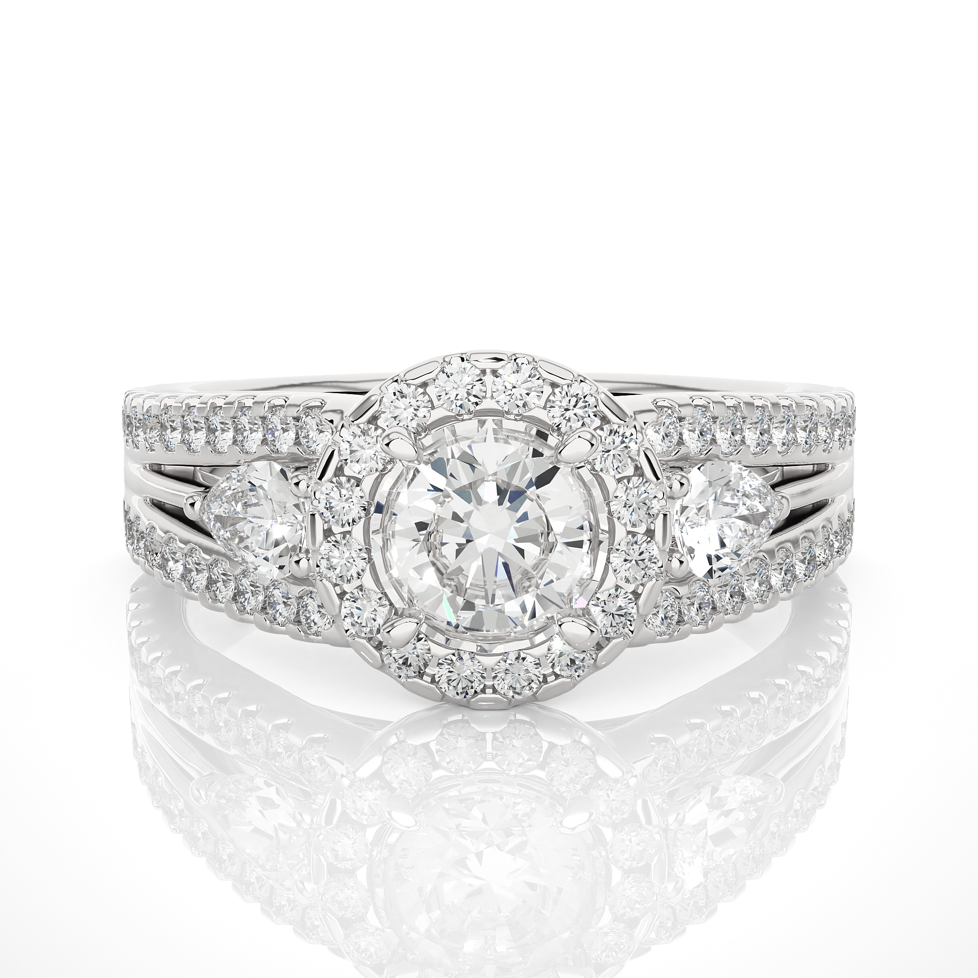 Vintage Halo Lab Grown Diamond Engagement Ring