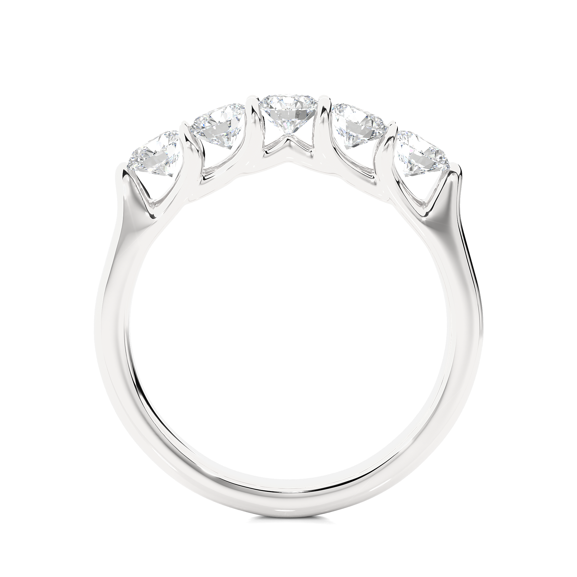 Five Stone Diamond Wedding Band