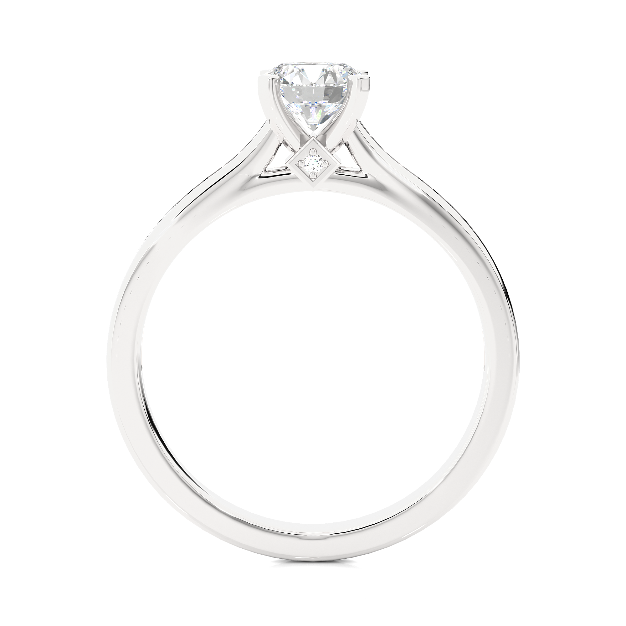 Round Lab Grown Diamond Engagement Ring