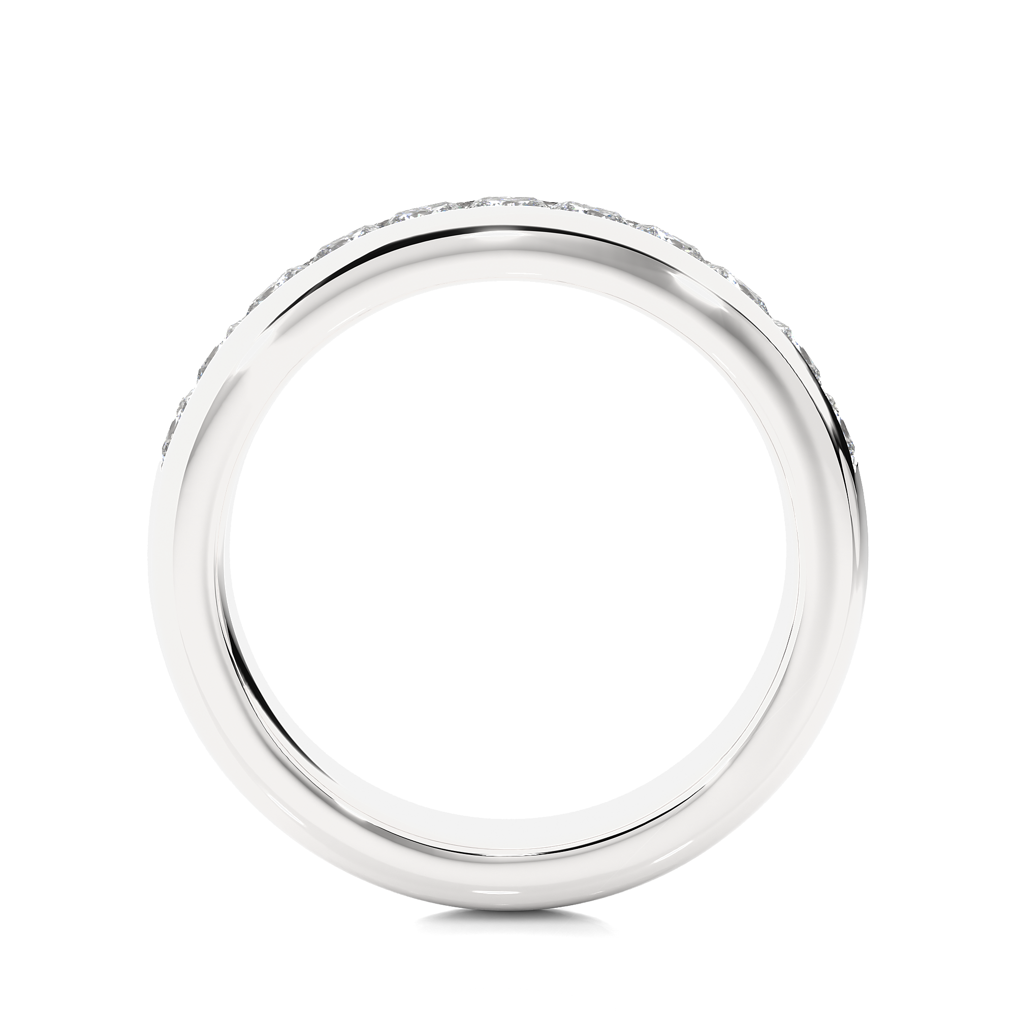 Princess Cut Lab Grown Diamond Channel Set Eternity Band