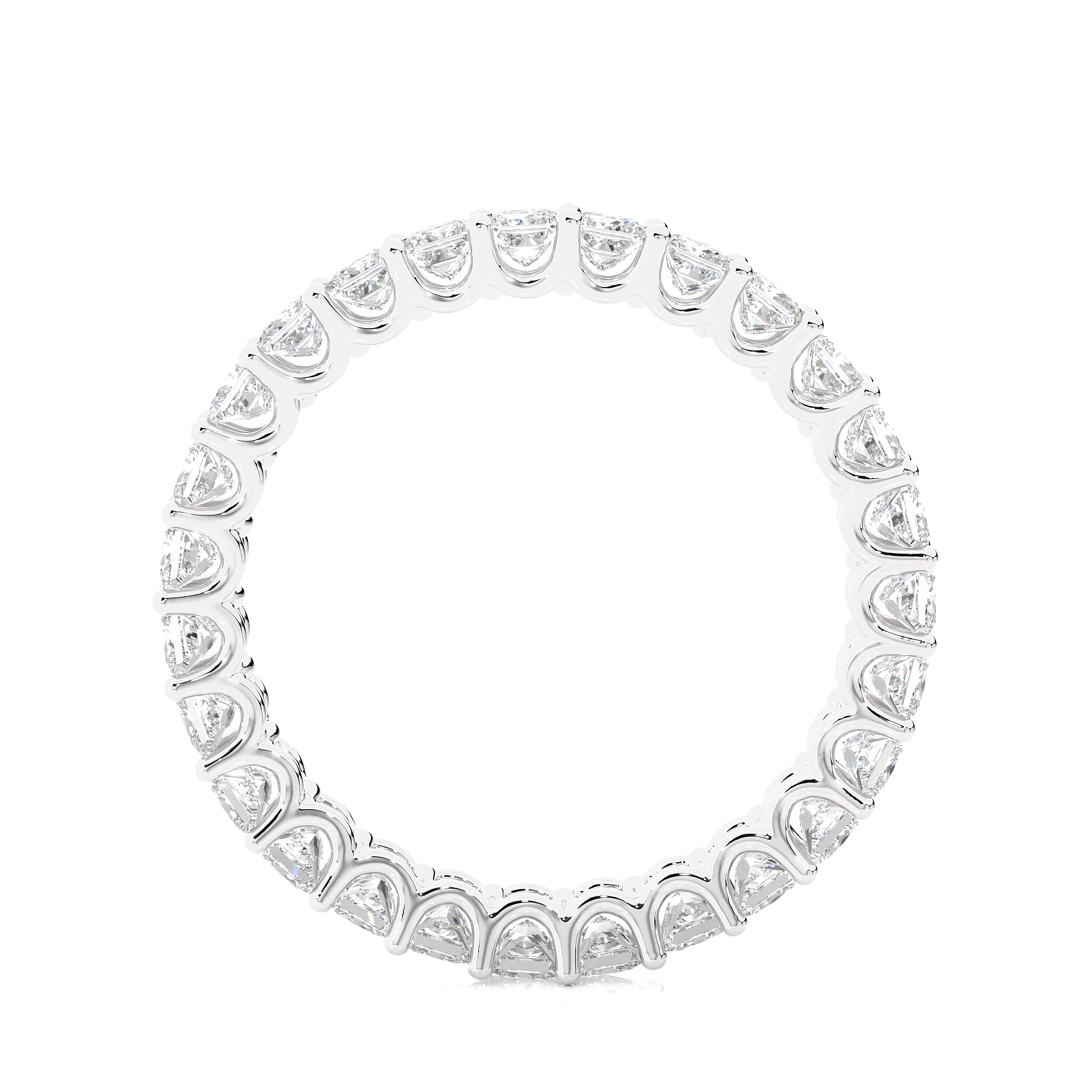 Princess Lab Diamond Eternity Wedding Band