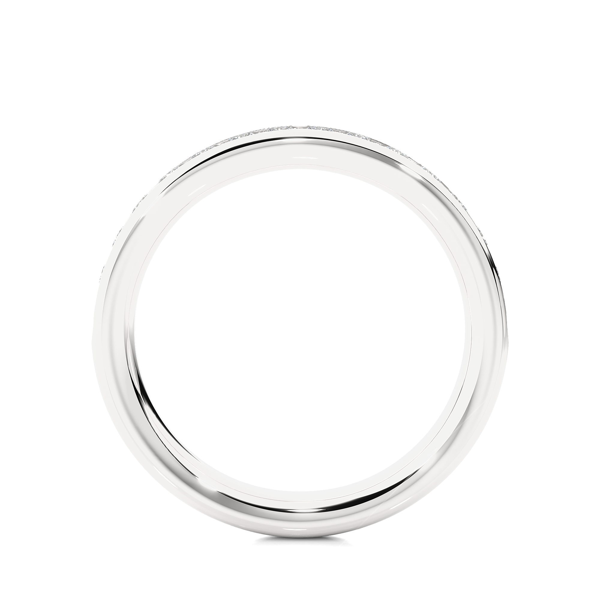 Pave Set Half Eternity Diamond Ring