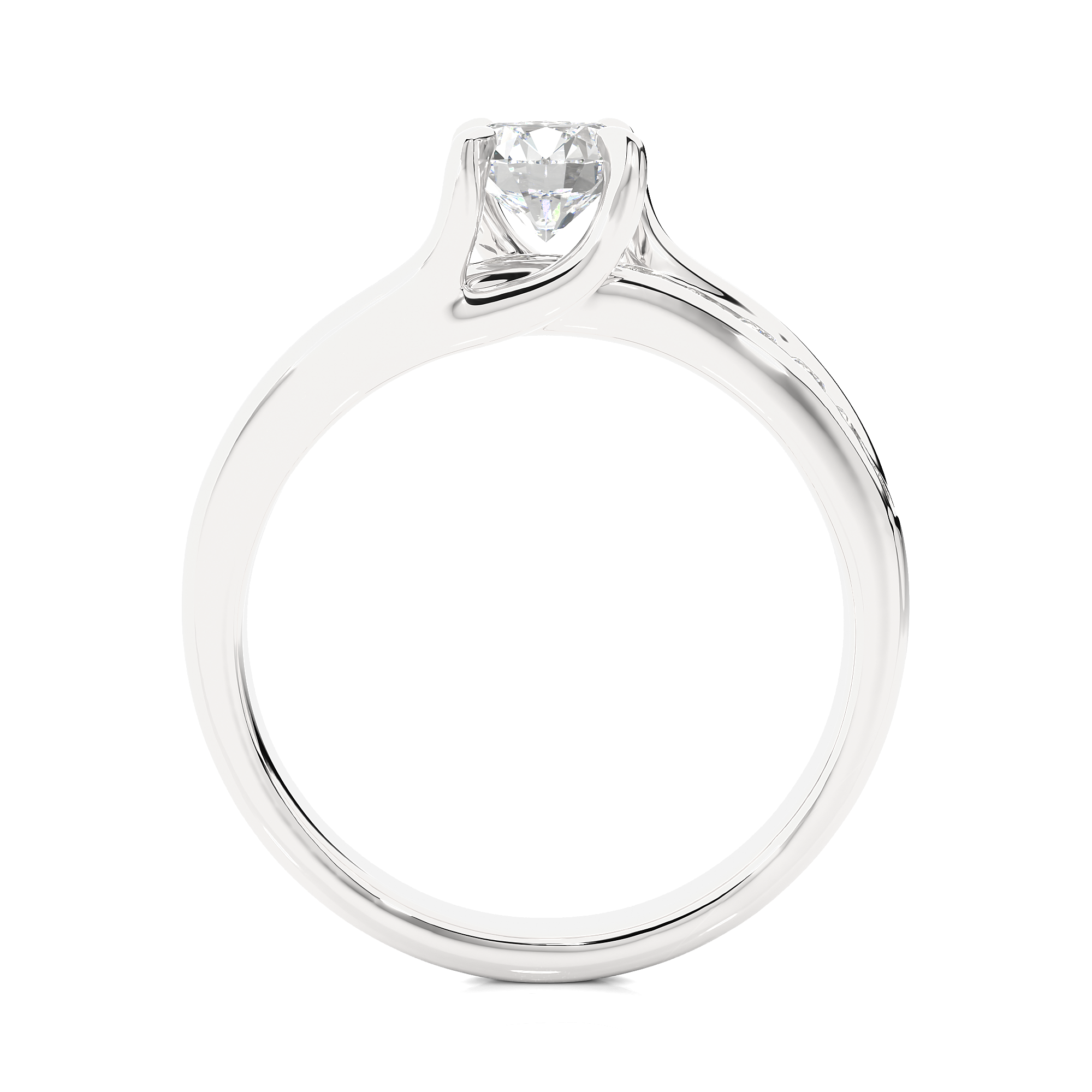 Round Lab Grown Diamond Engagement Ring