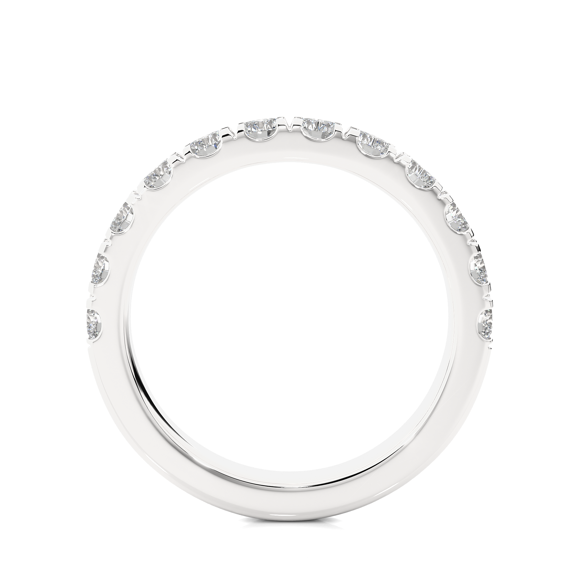 Round Cut Half Eternity Diamond Ring