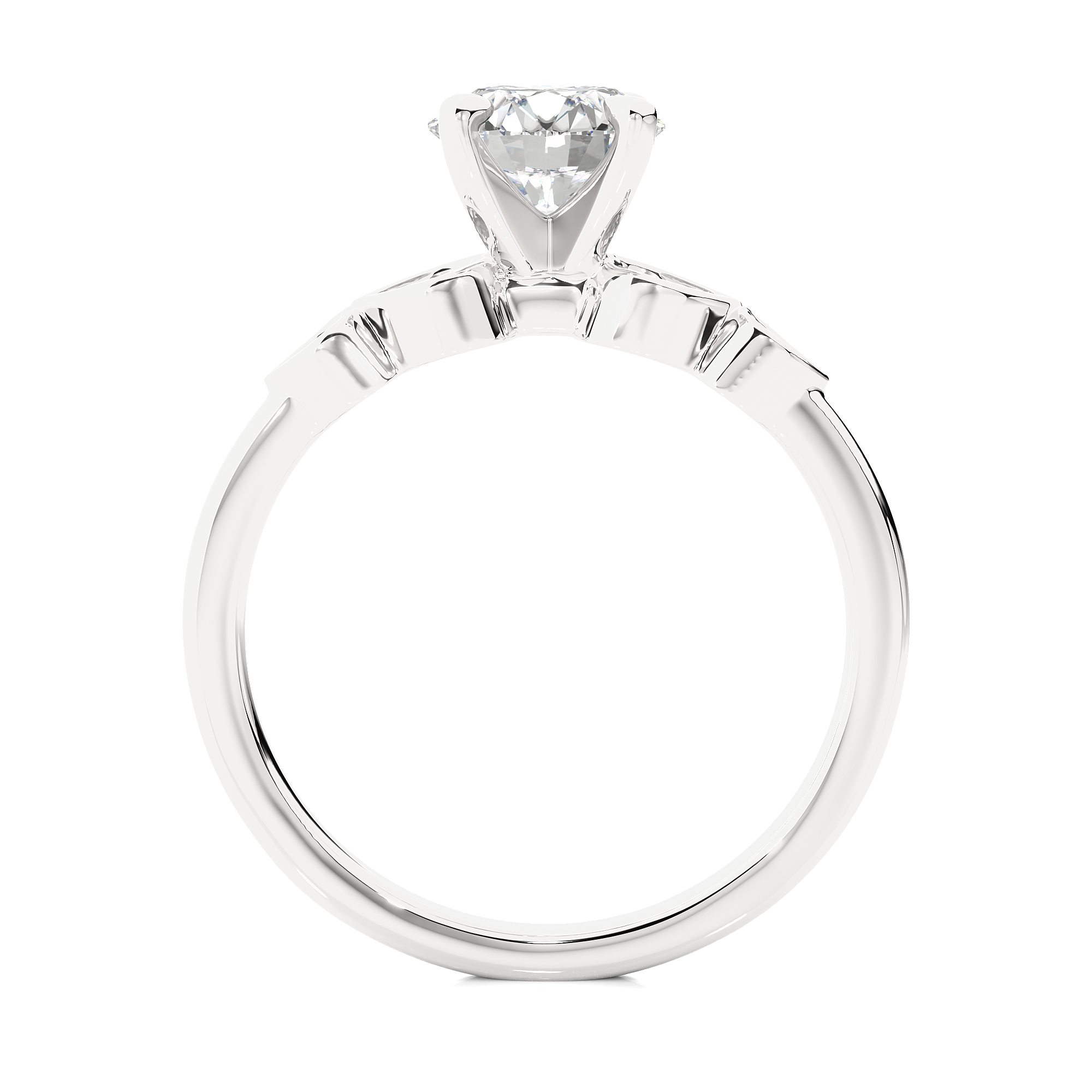 Delicate Round Lab Grown Diamond Engagement Ring