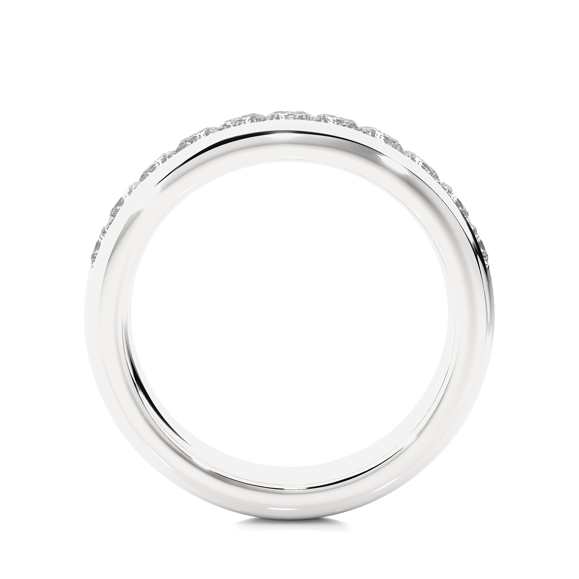 Channel Set Princess Cut Lab Grown Diamond Eternity Band