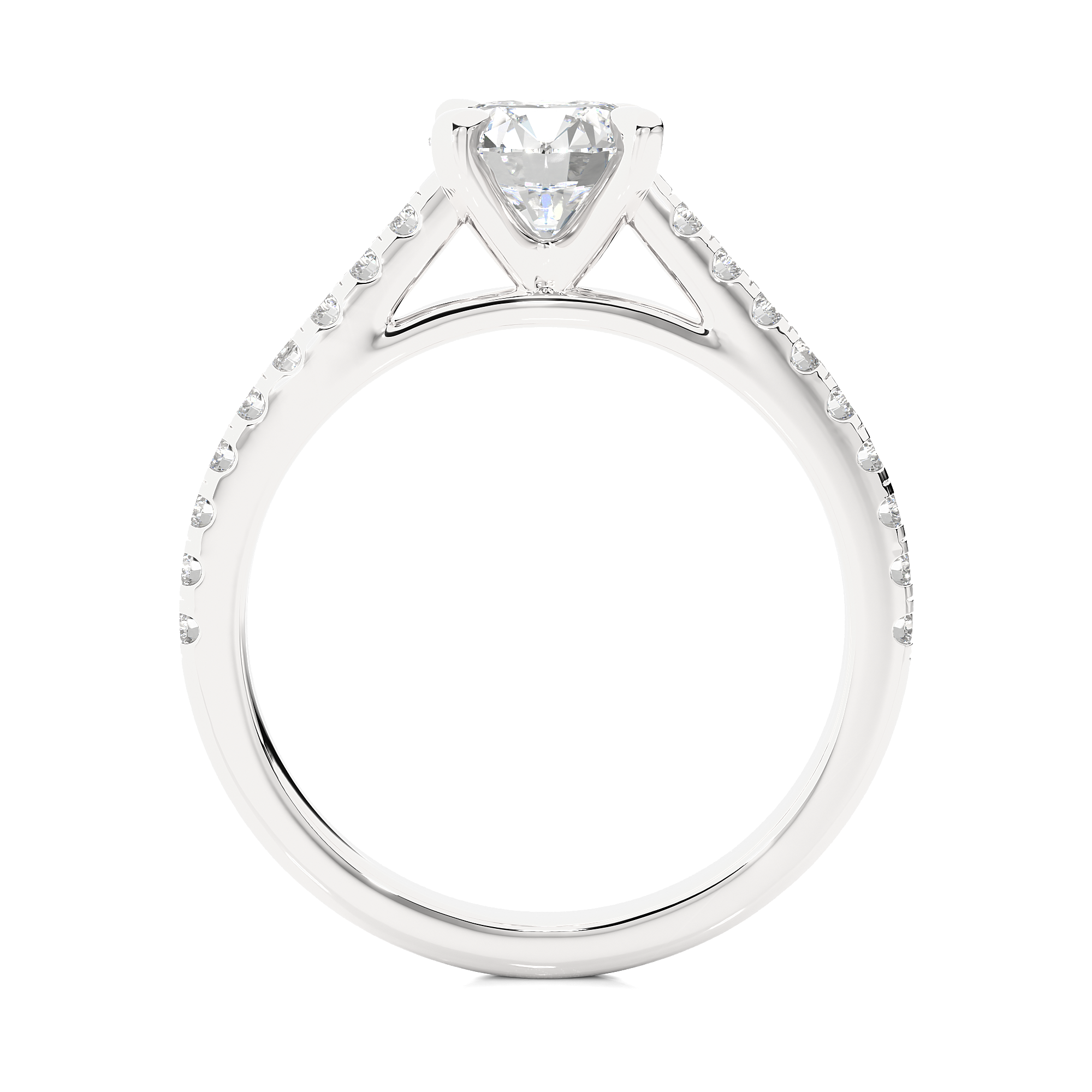 Round Cut Diamond Solitaire Engagement Ring