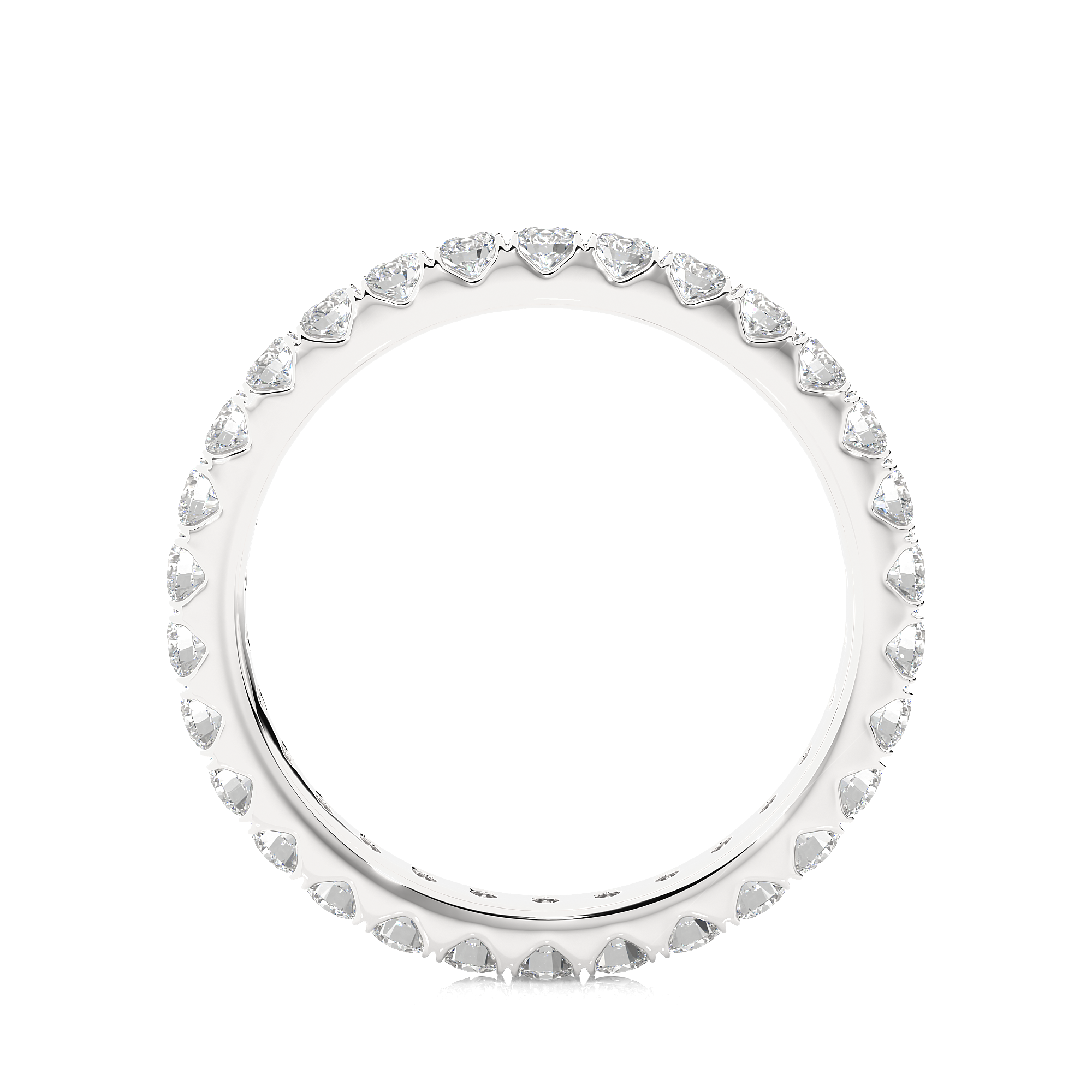 Round Cut Lab Grown Diamond Eternity Ring