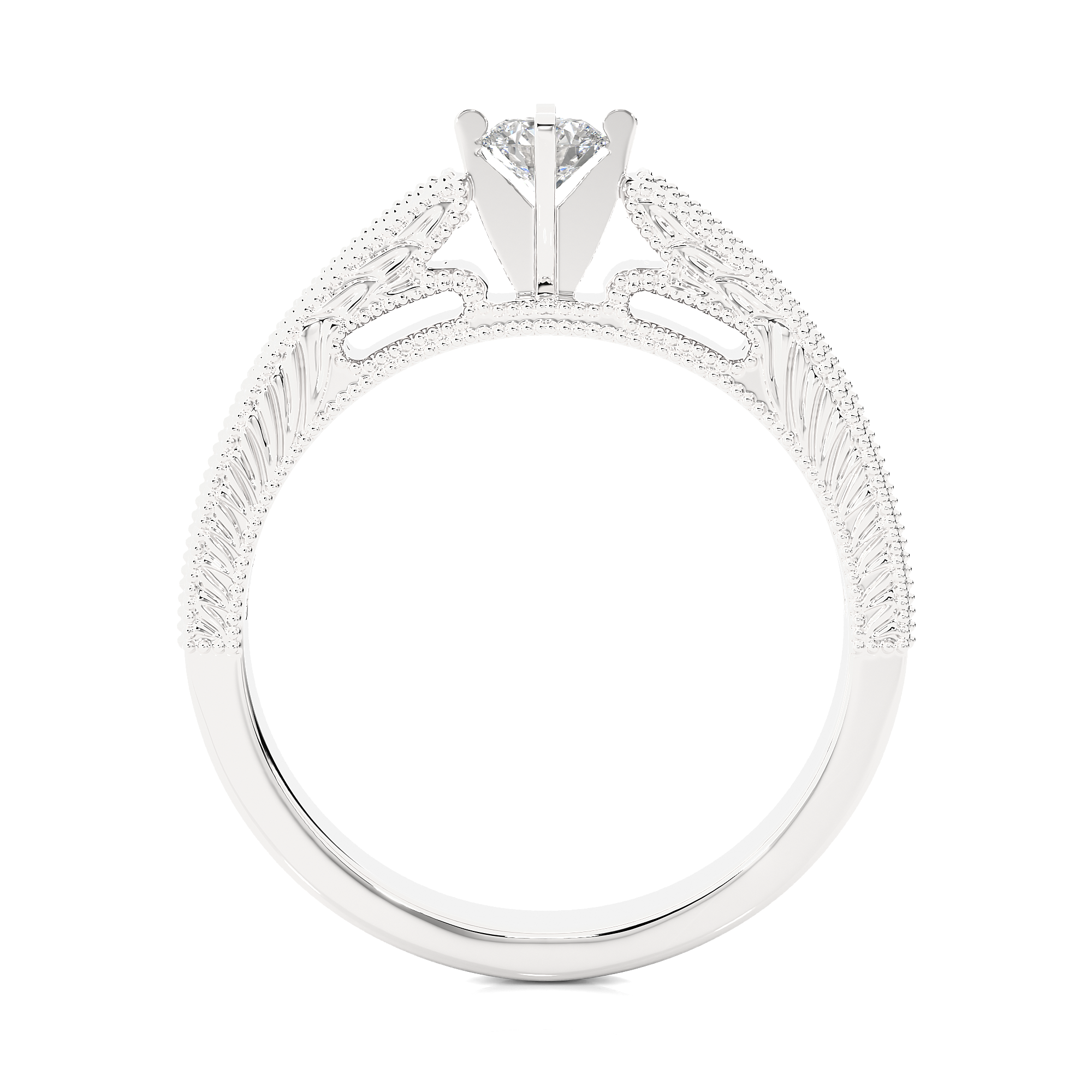 Vintage Style Diamond Engagement Ring