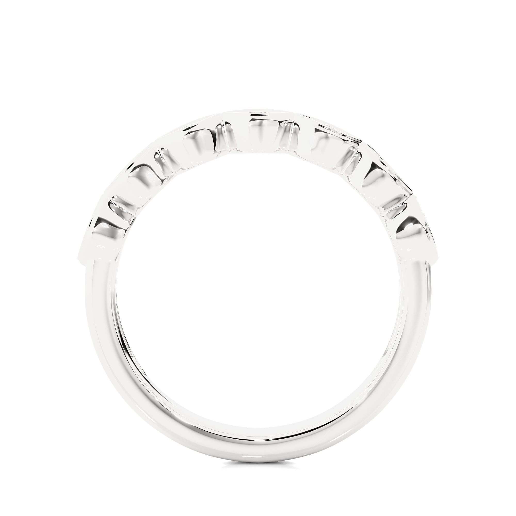Bezel Set Lab Grown Diamond Half Eternity Ring