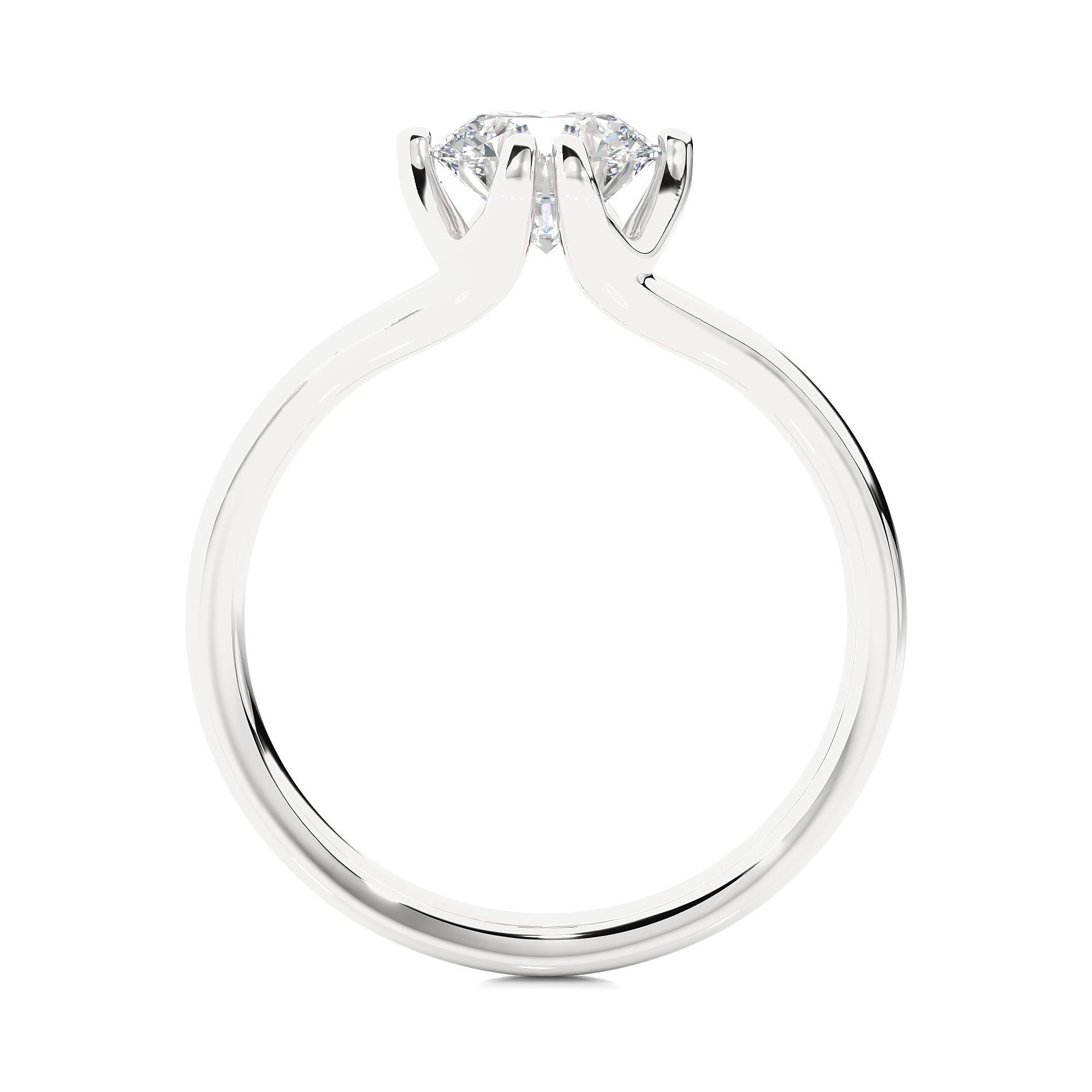 Round Cut Lab Grown Diamond Solitaire Engagement Ring