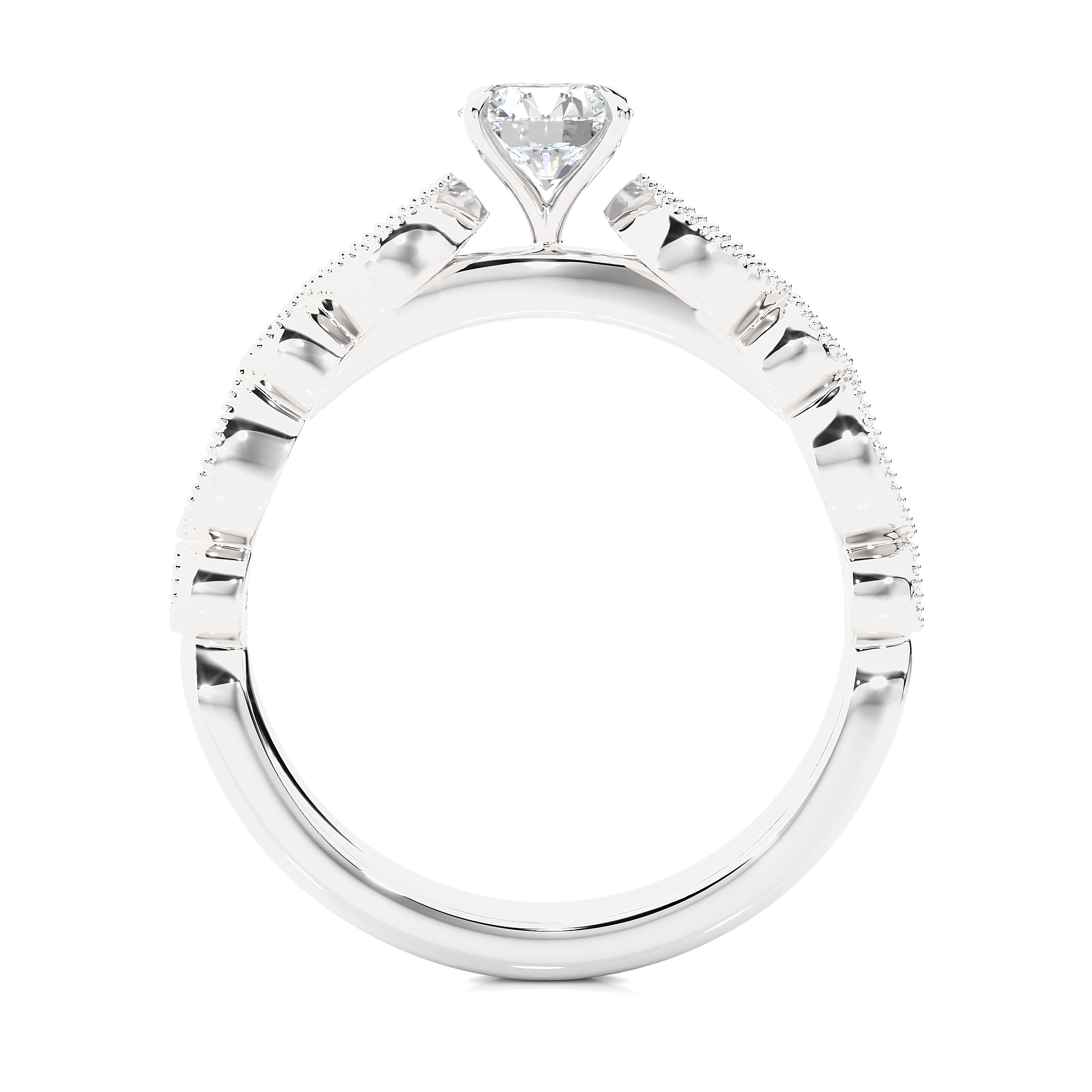 Floral Inspired Diamond Engagement Ring