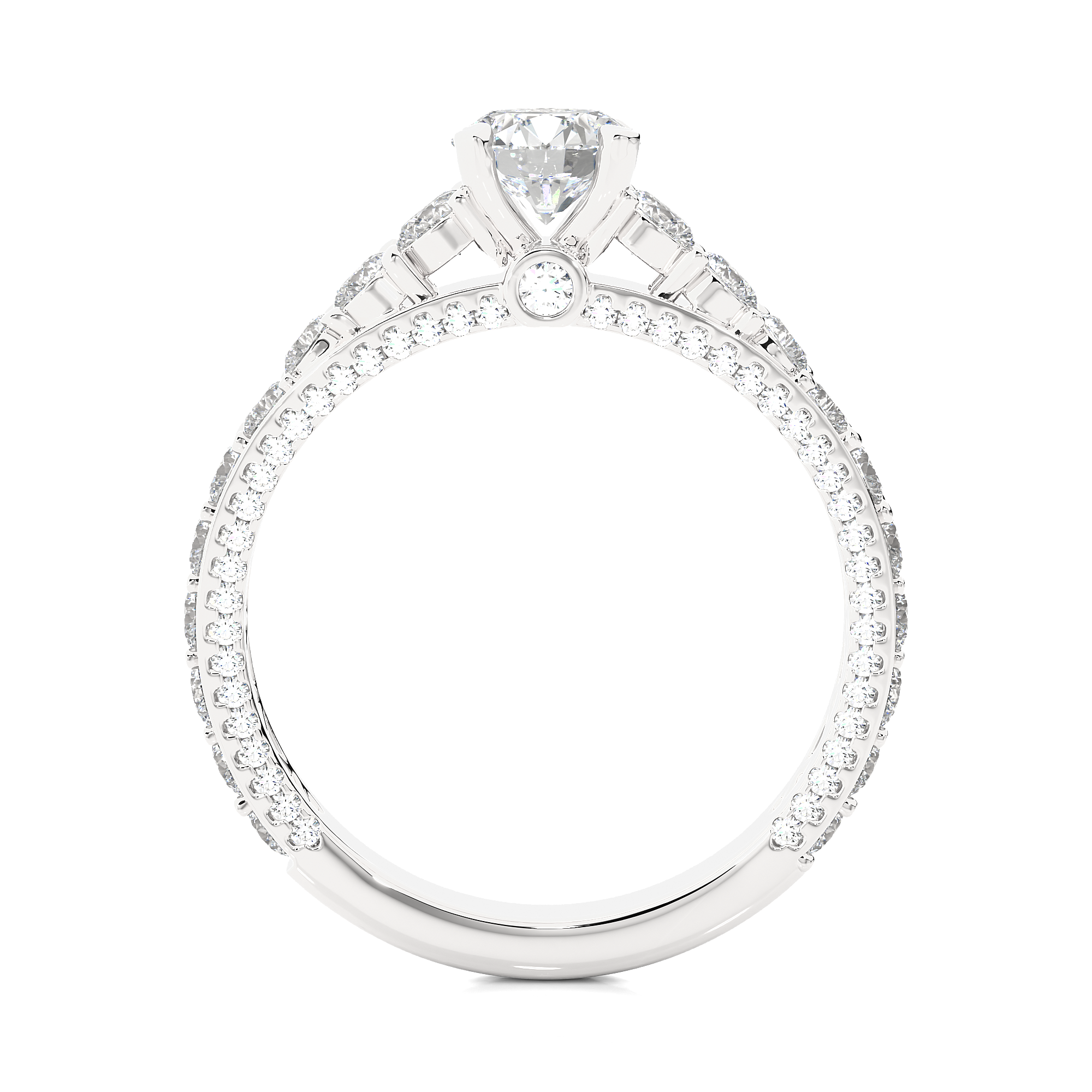Round Cut Lab Grown Diamond Engagement Ring