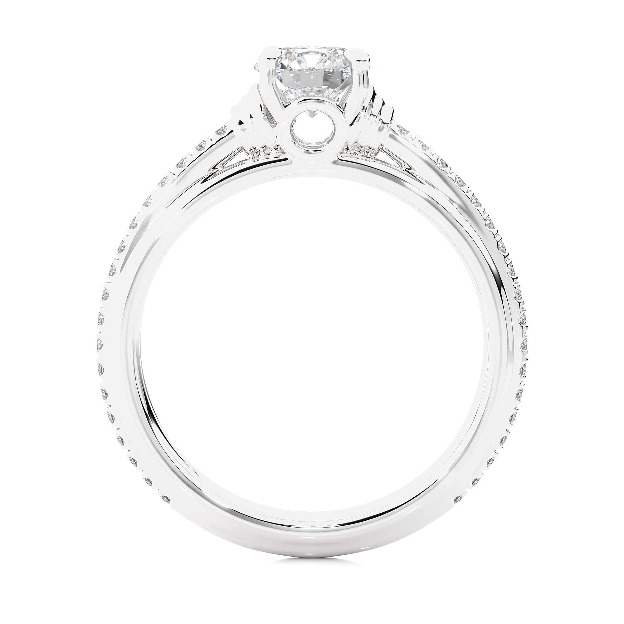 Round Cut Diamond Solitaire Engagement Ring