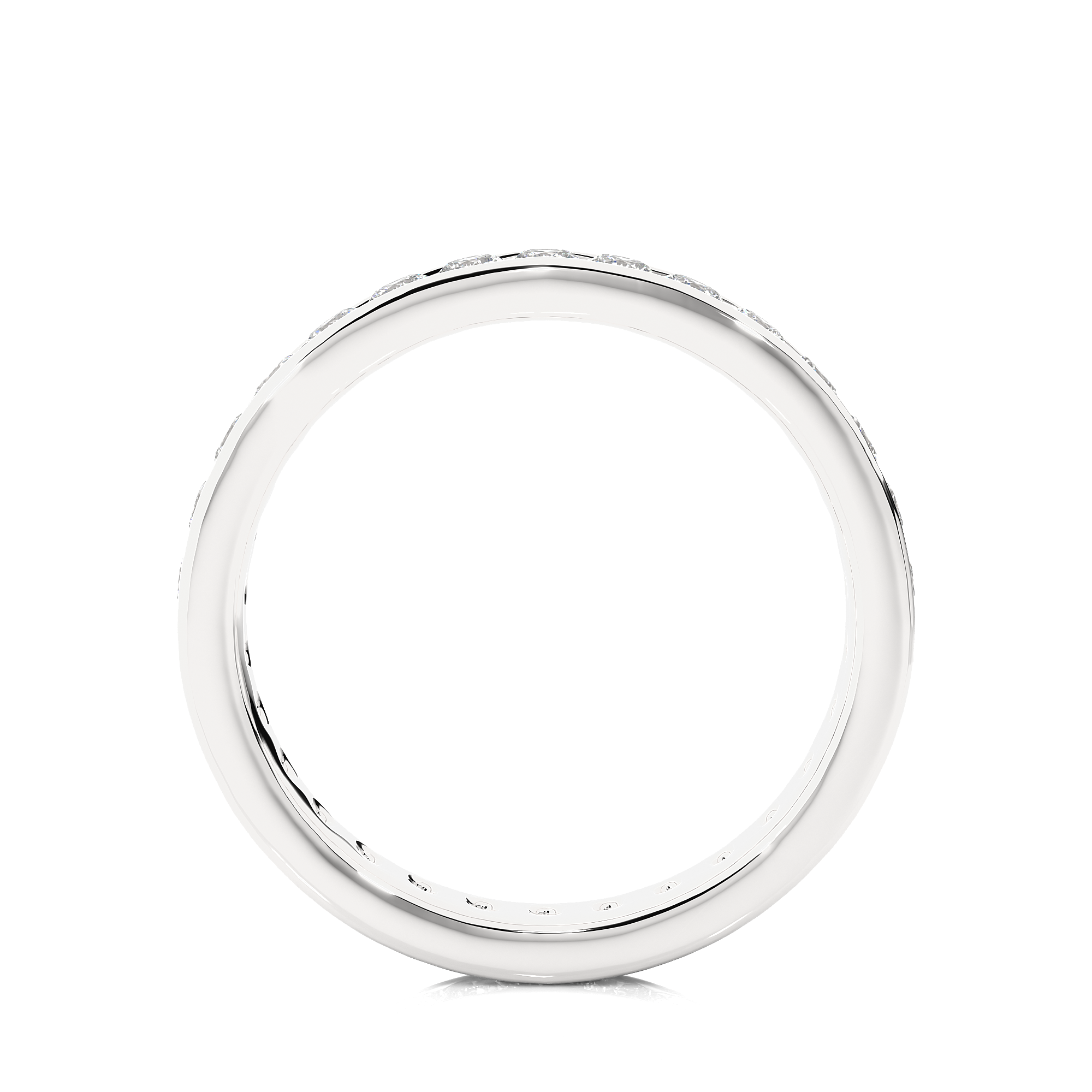 Channel Set Lab Grown Diamond Wedding Band
