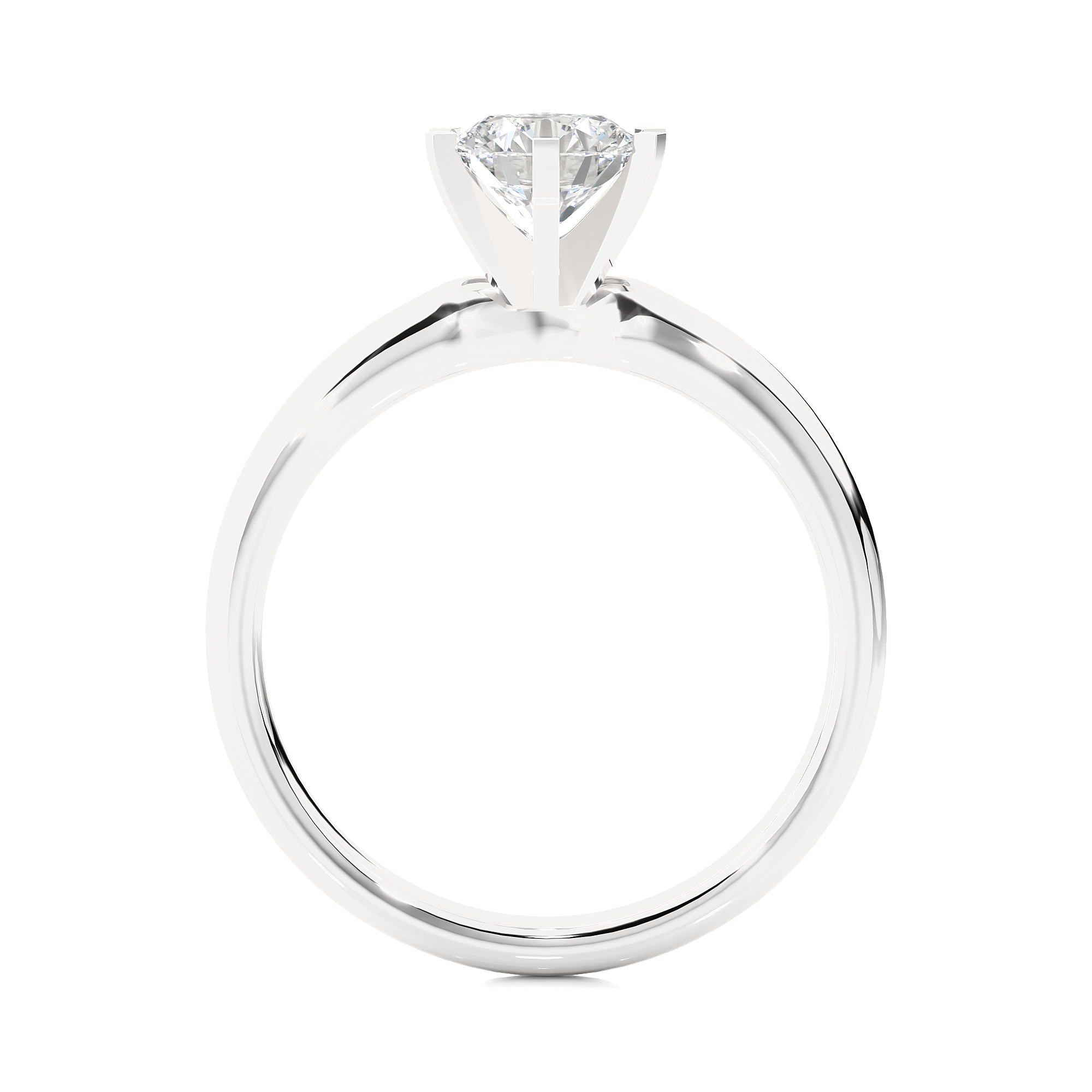Round Lab Grown Diamond Solitaire Ring