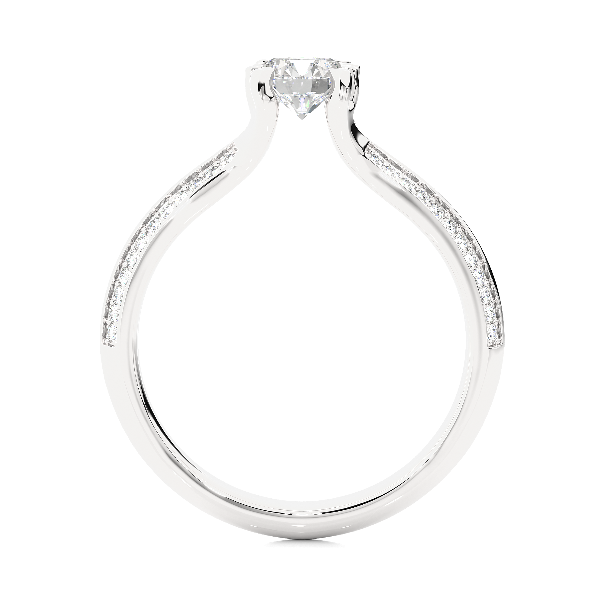 Round Lab Grown Diamond Engagement Ring