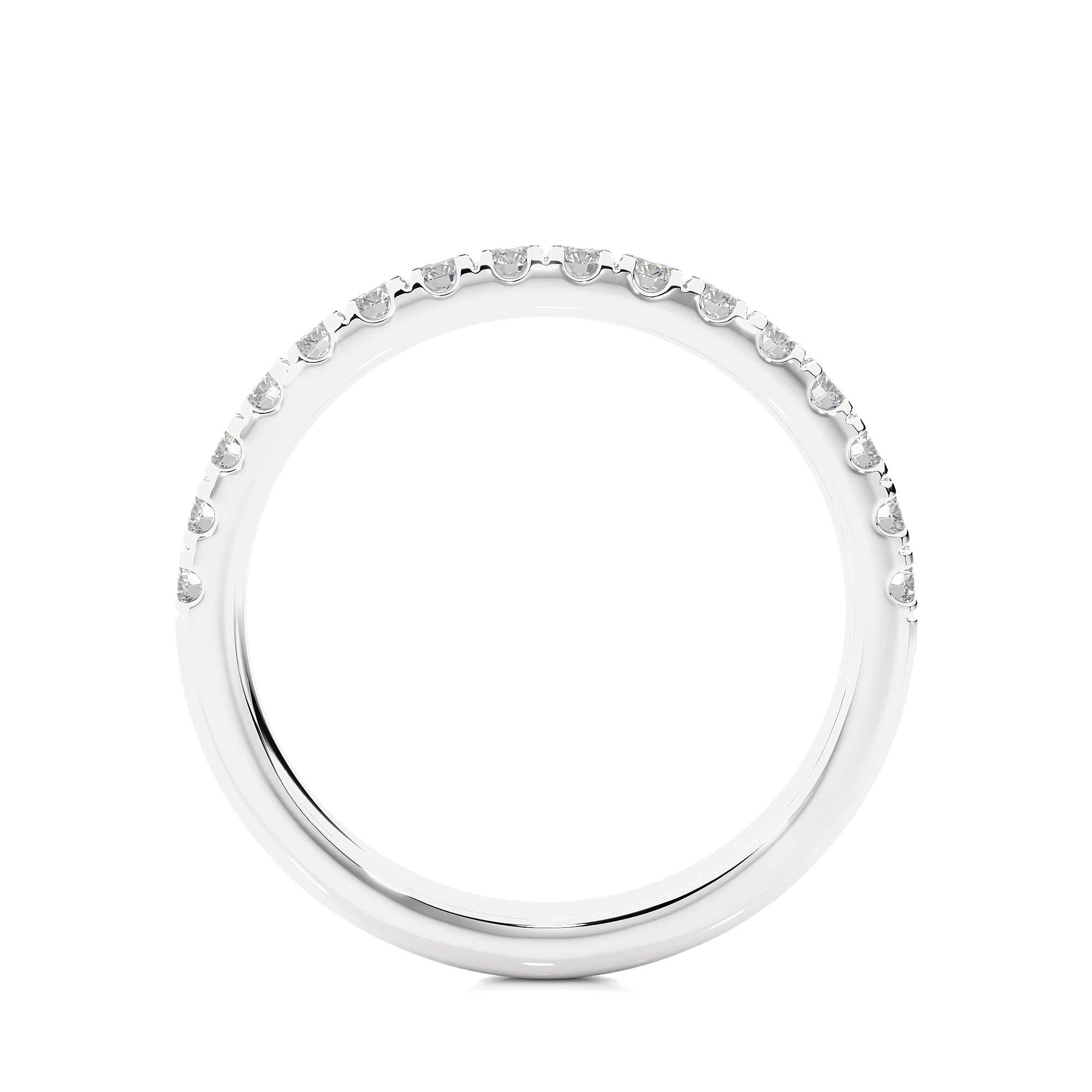 Round Cut Half Eternity Diamond Ring