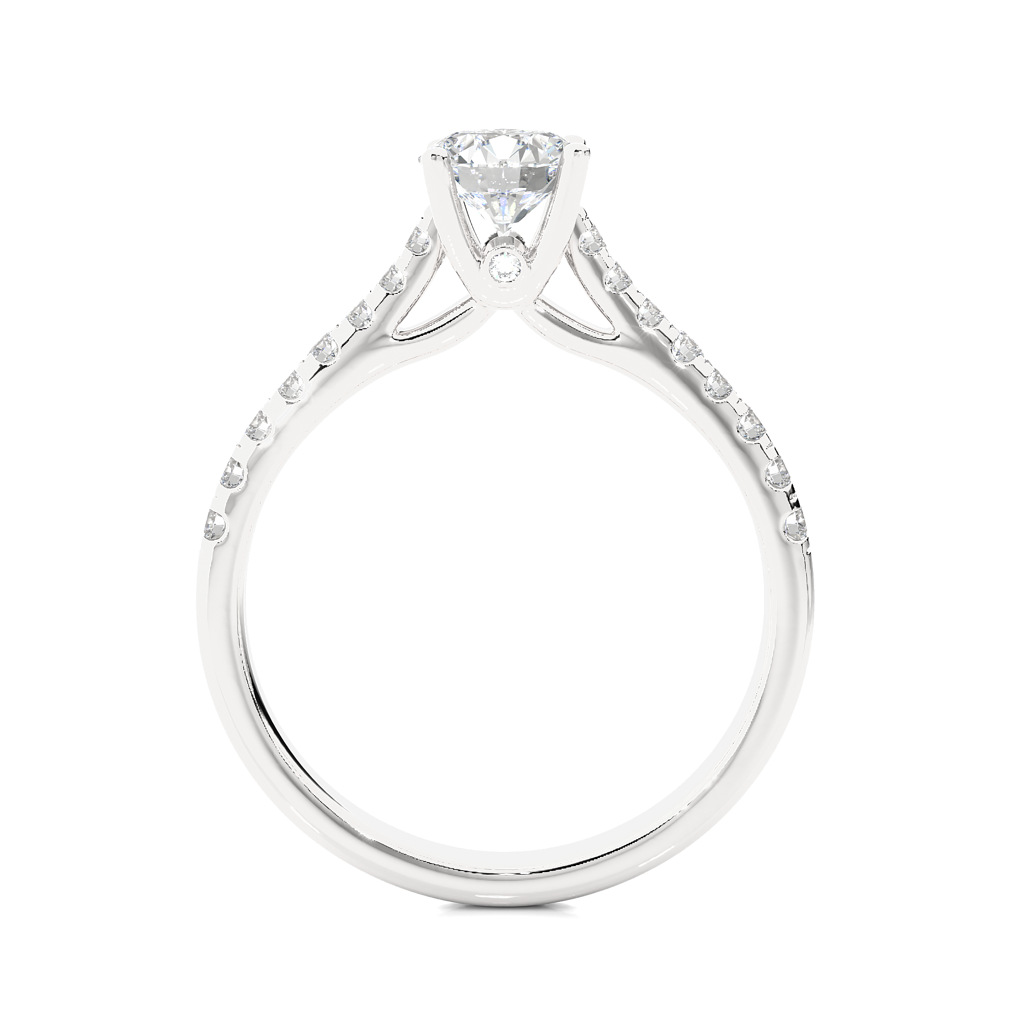 Round Cut Diamond Solitaire Engagement Ring