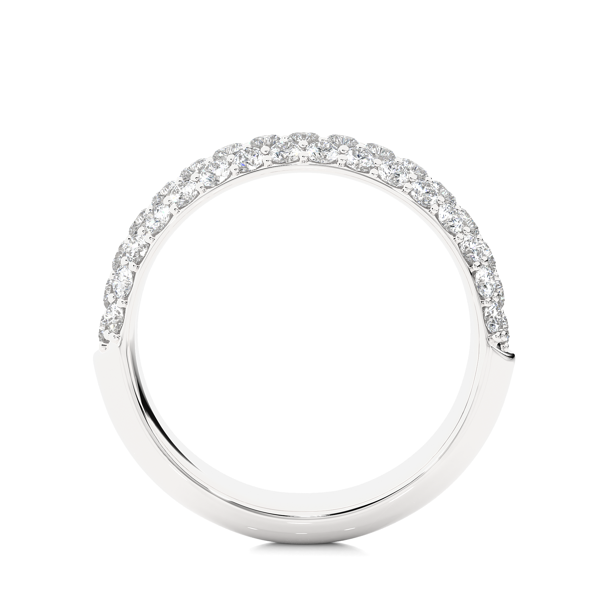 Multi Row Lab Grown Diamond Wide Band