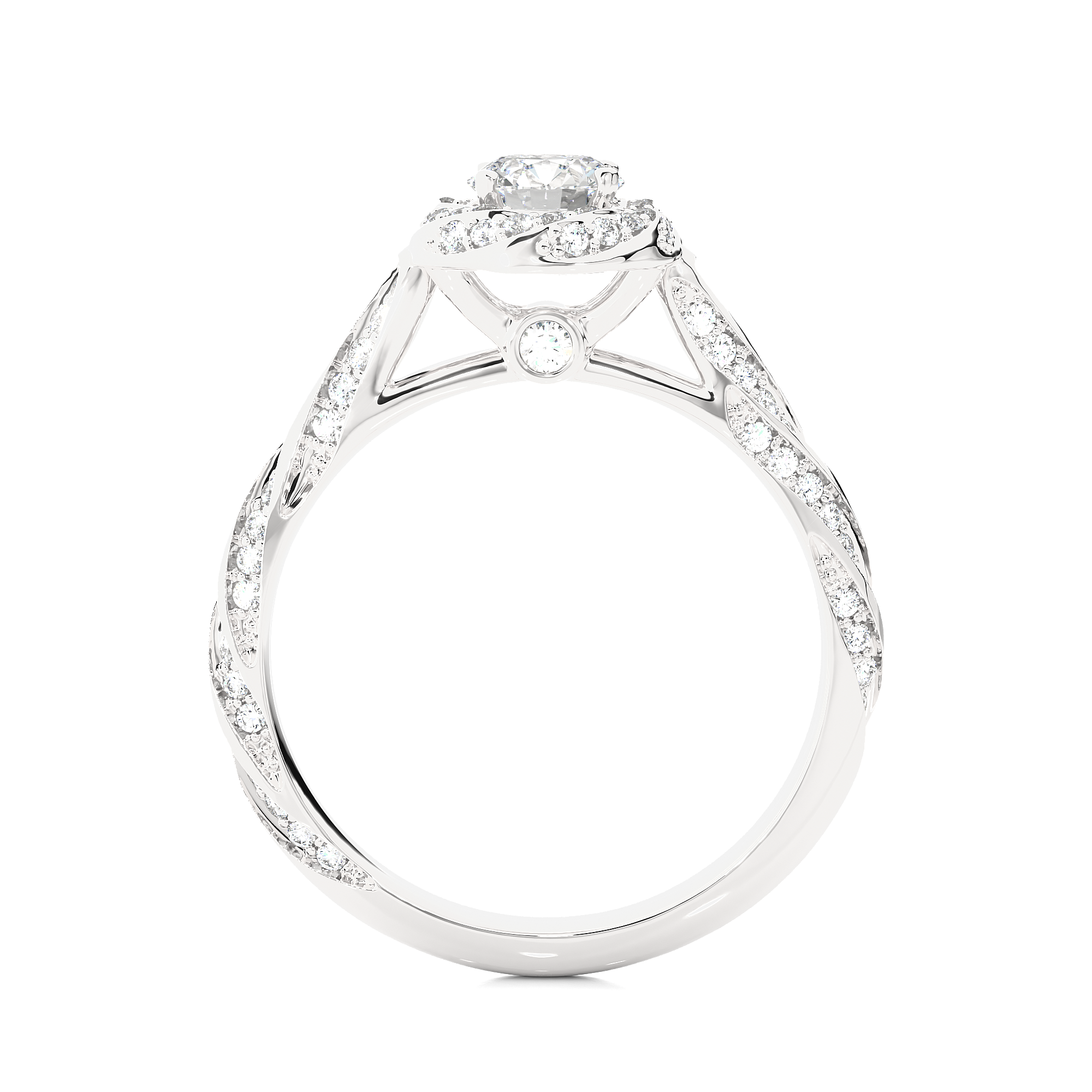 Lab Grown Diamond Halo Engagement Ring