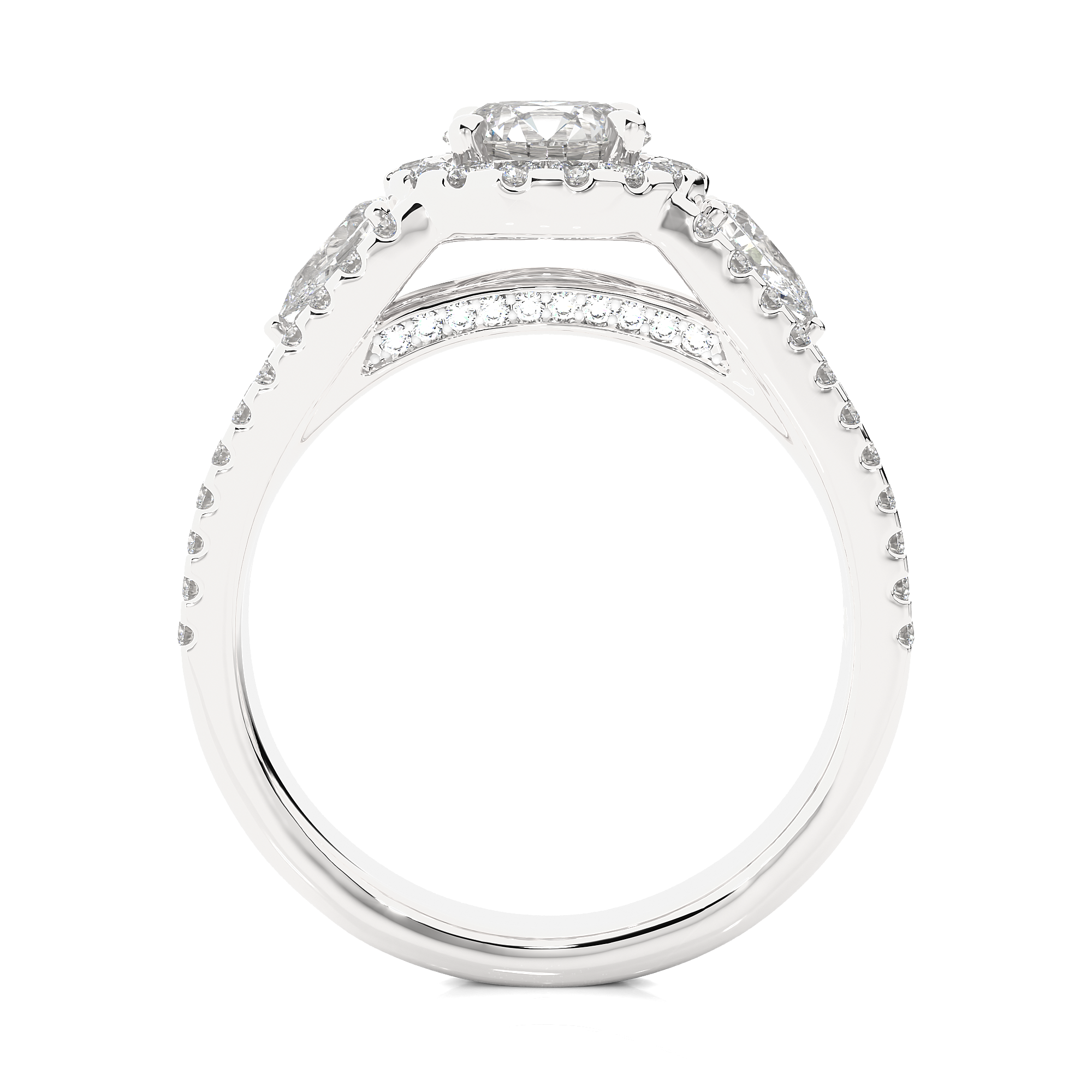 Vintage Halo Lab Grown Diamond Engagement Ring