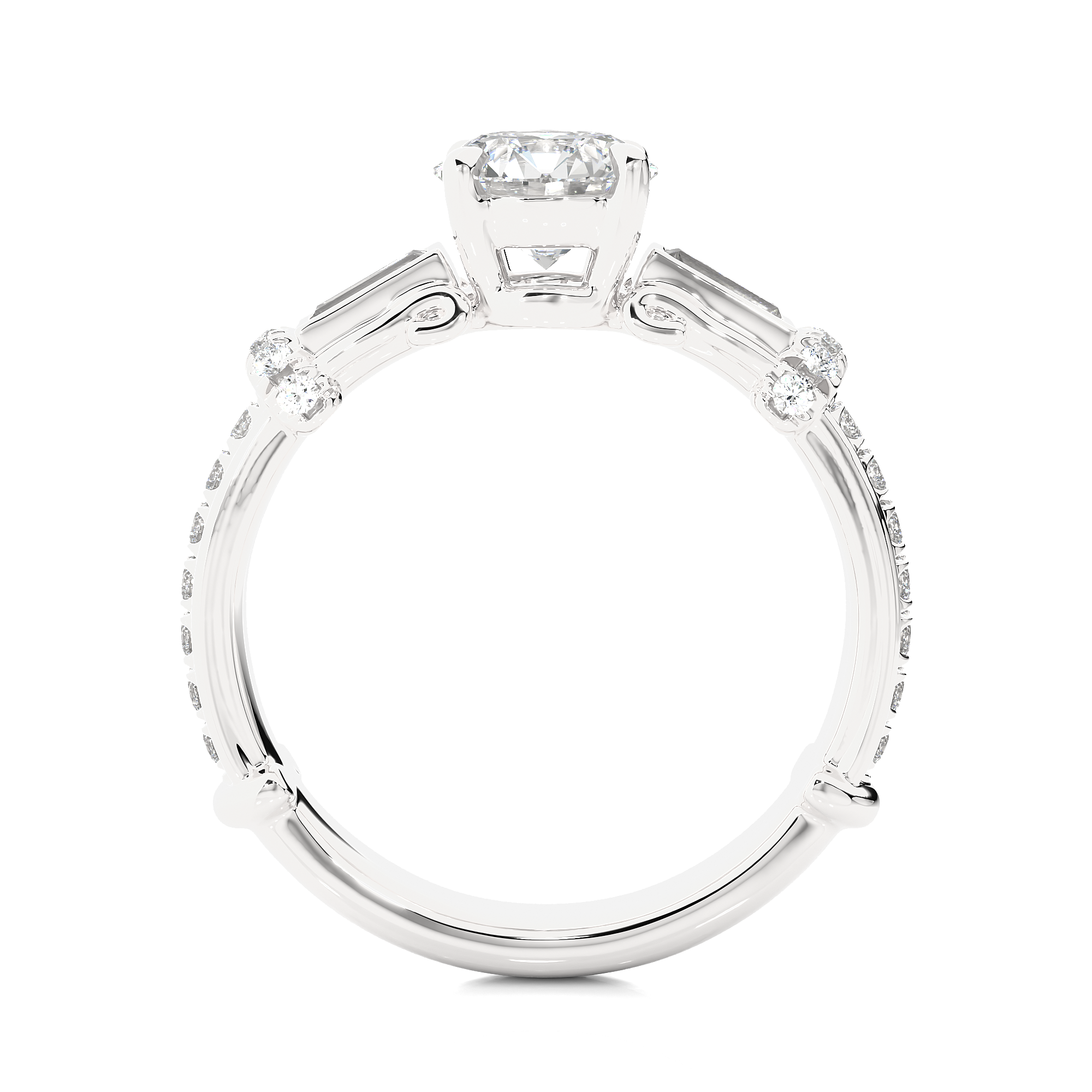 Elegant Round Lab Diamond Engagement Ring