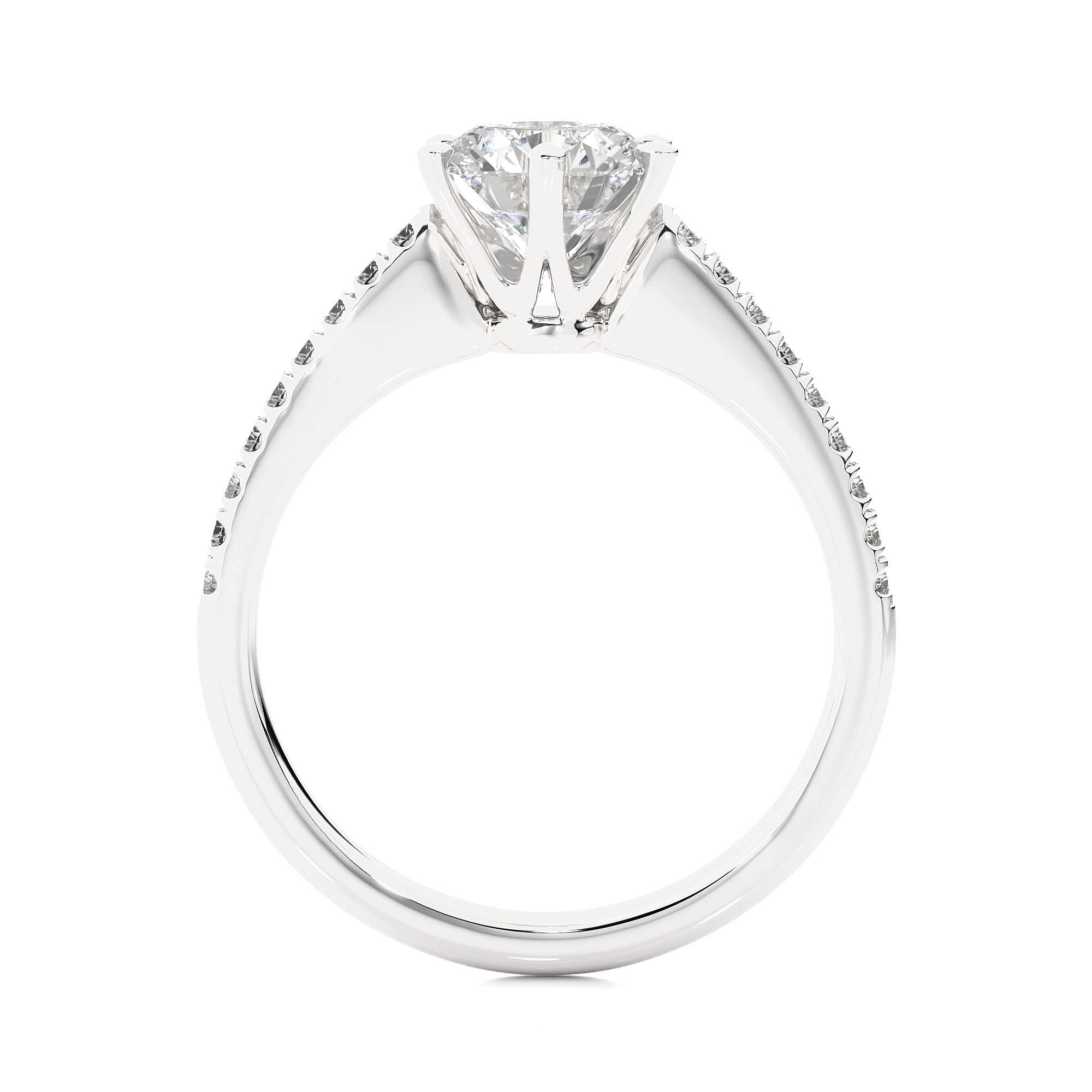 Round Lab Grown Diamond Engagement Ring