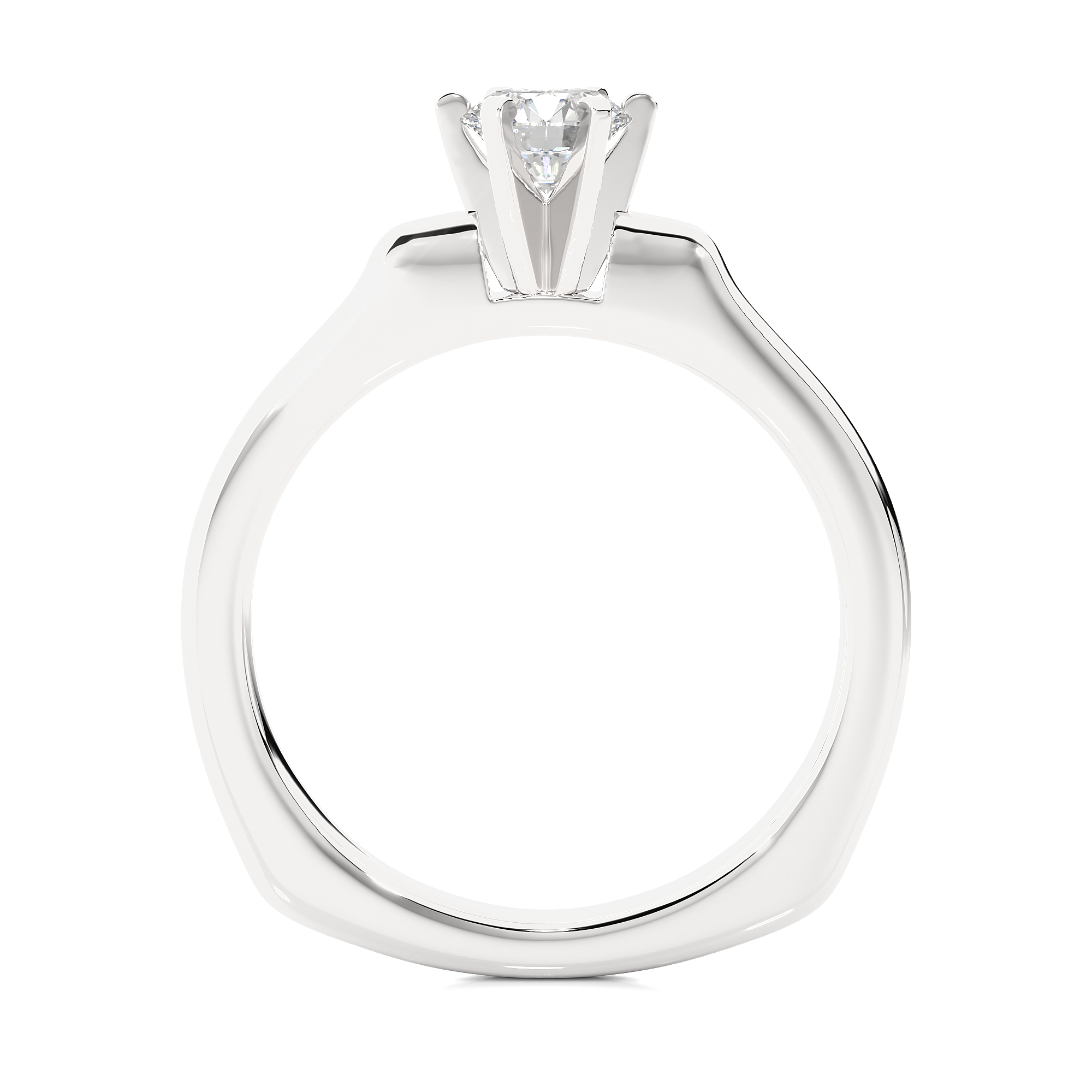 Round Cut Lab Grown Diamond Solitaire Engagement Ring