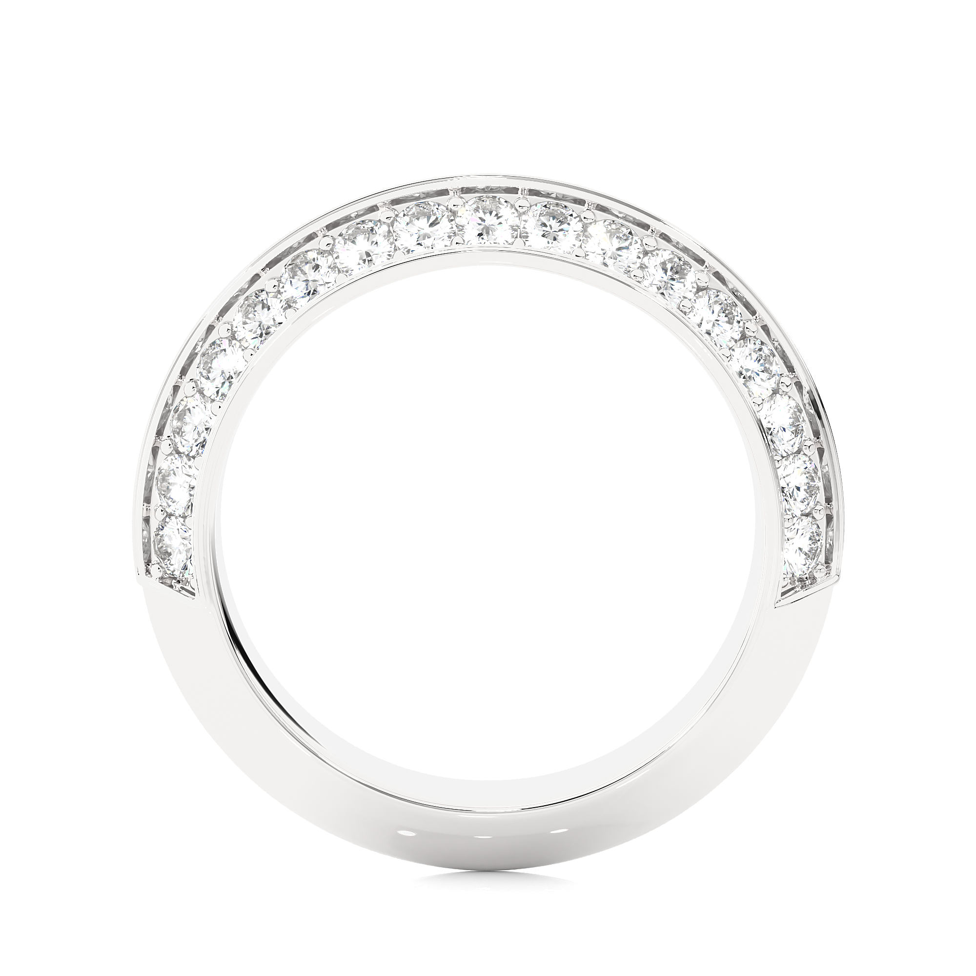 Channel Set Diamond Wedding Band