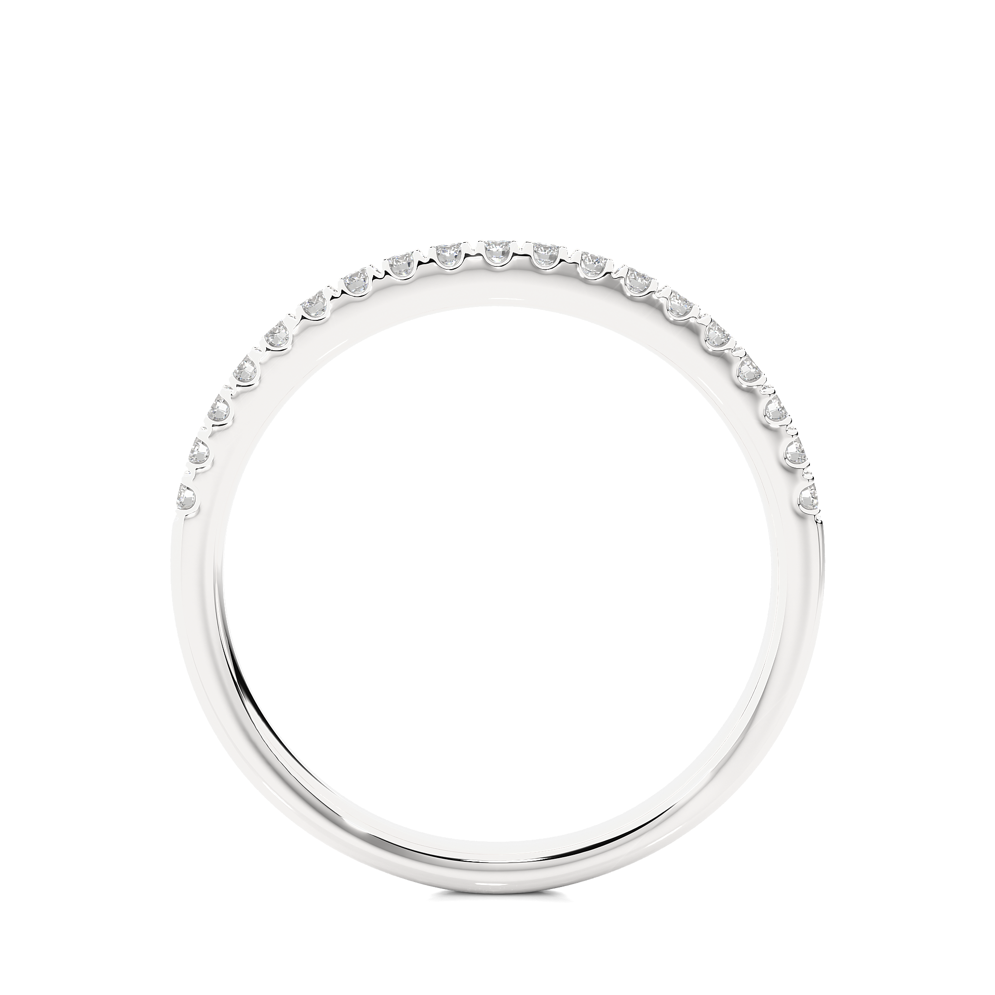 Round Cut Lab Grown Diamond Half Eternity Ring