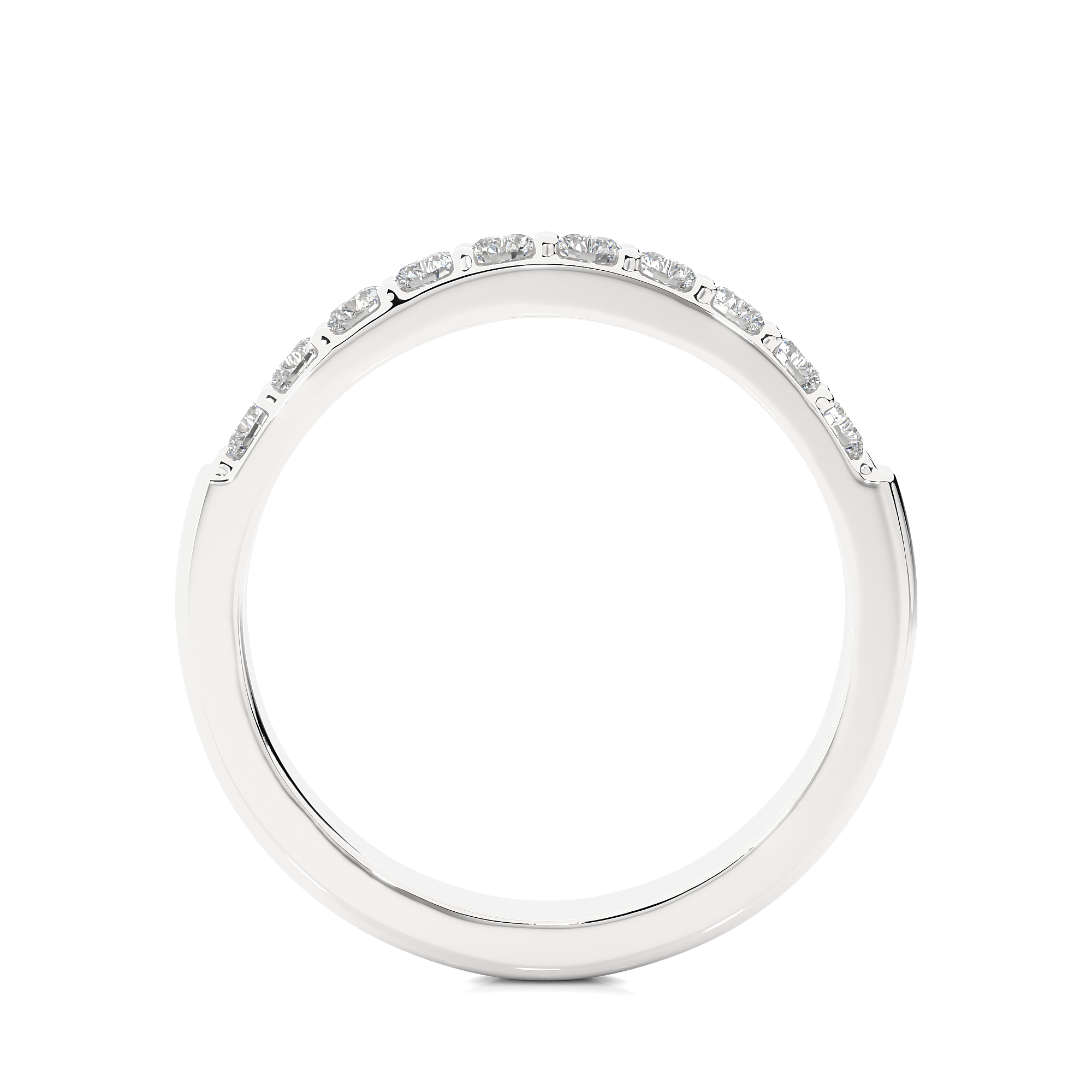Round Cut Diamond Half Eternity Ring