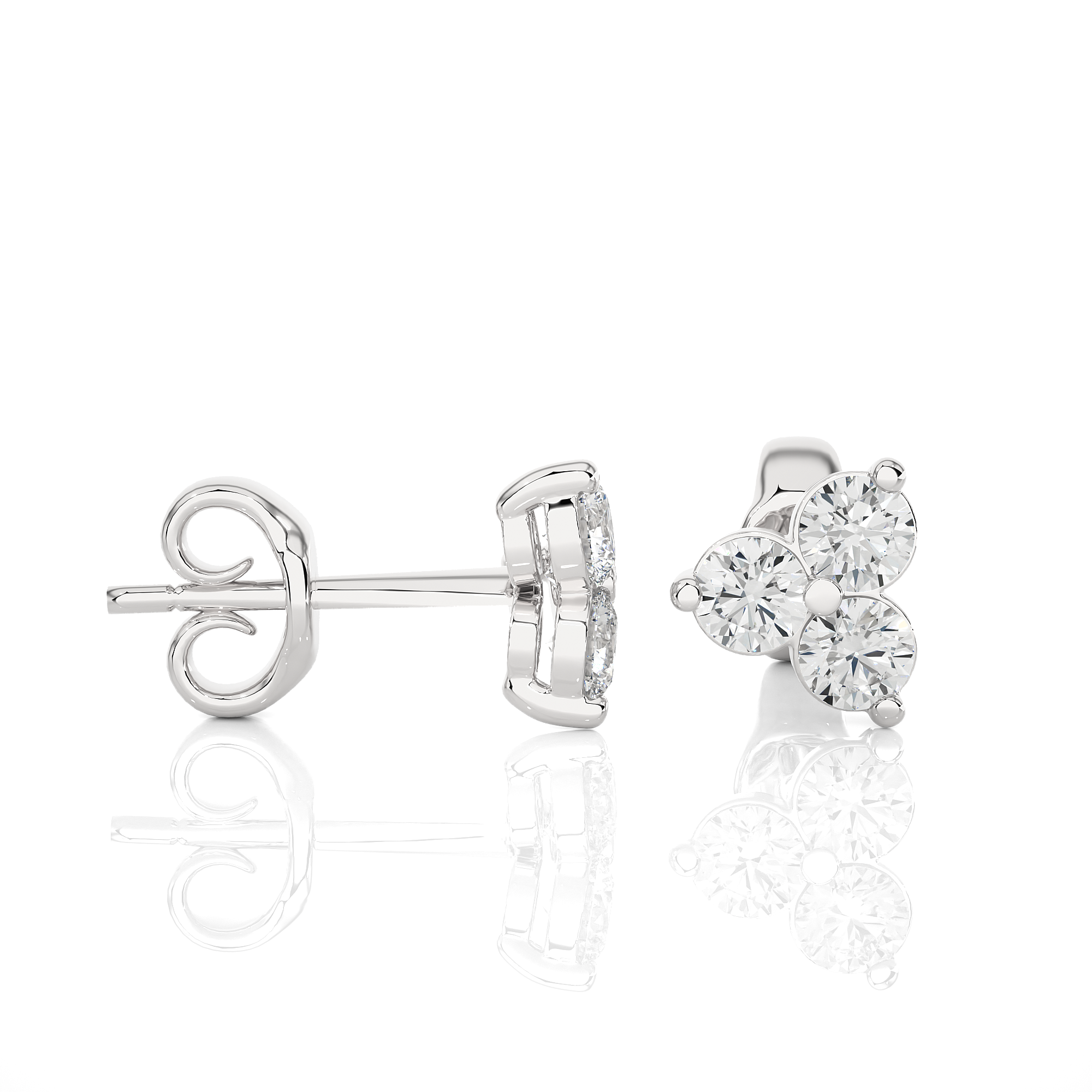 Trio Lab Grown Diamond Stud Earrings