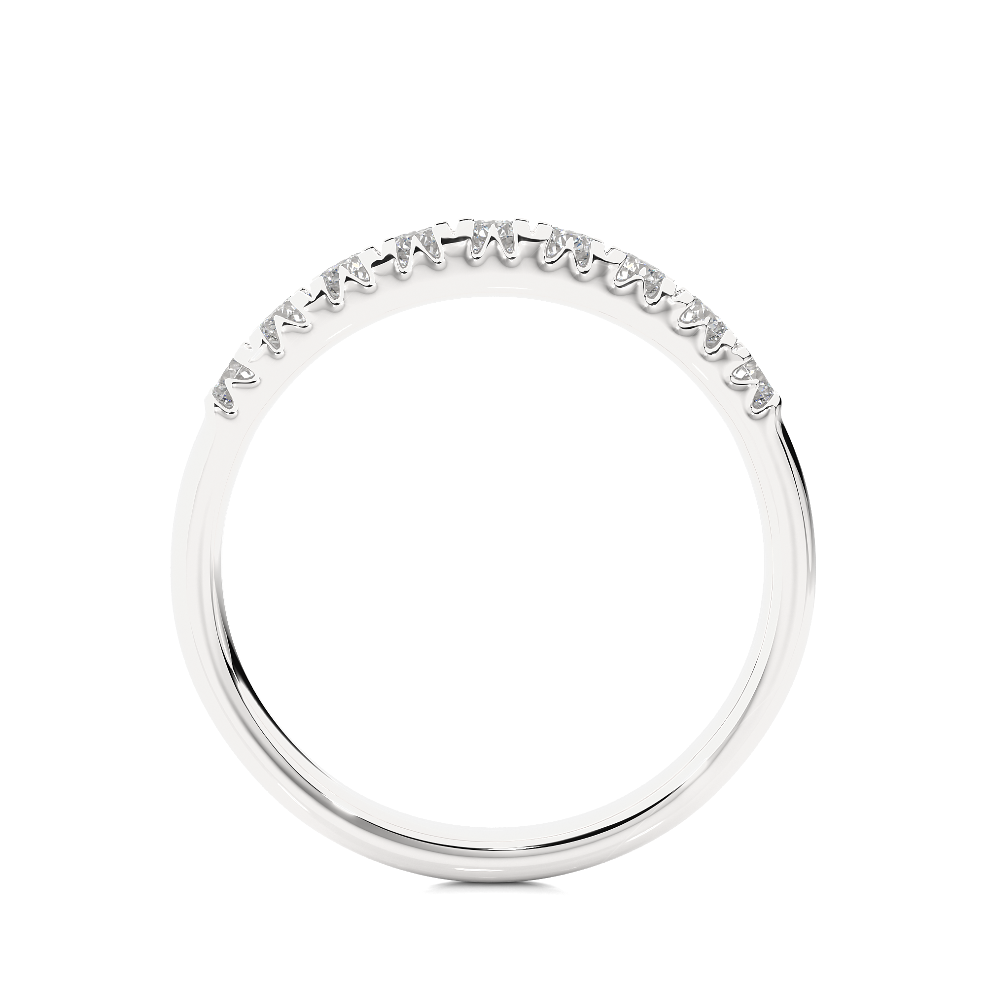 Round Cut  Lab Grown Diamond Half Eternity Ring