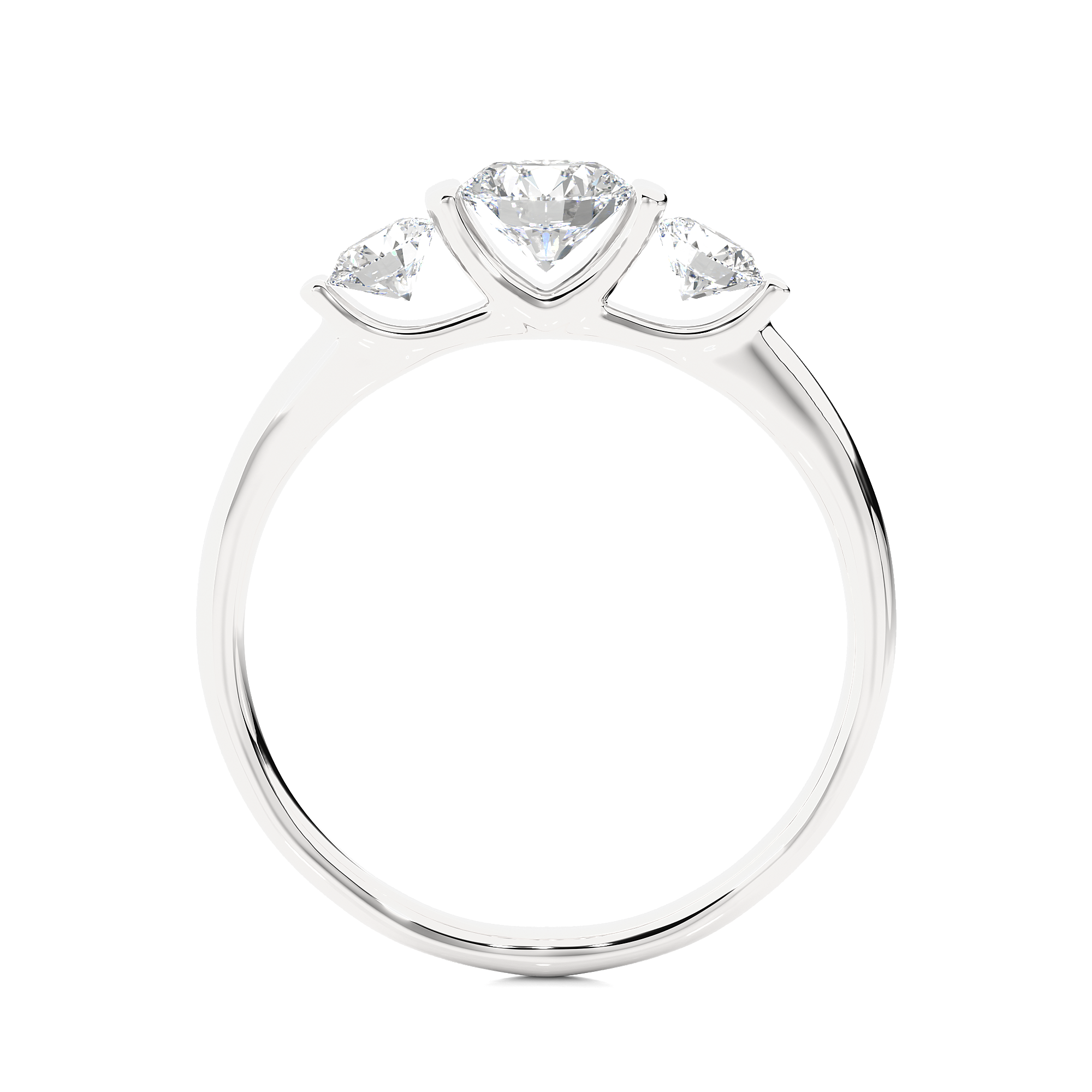 Lab Grown Diamond Three Stone Engagement Ring