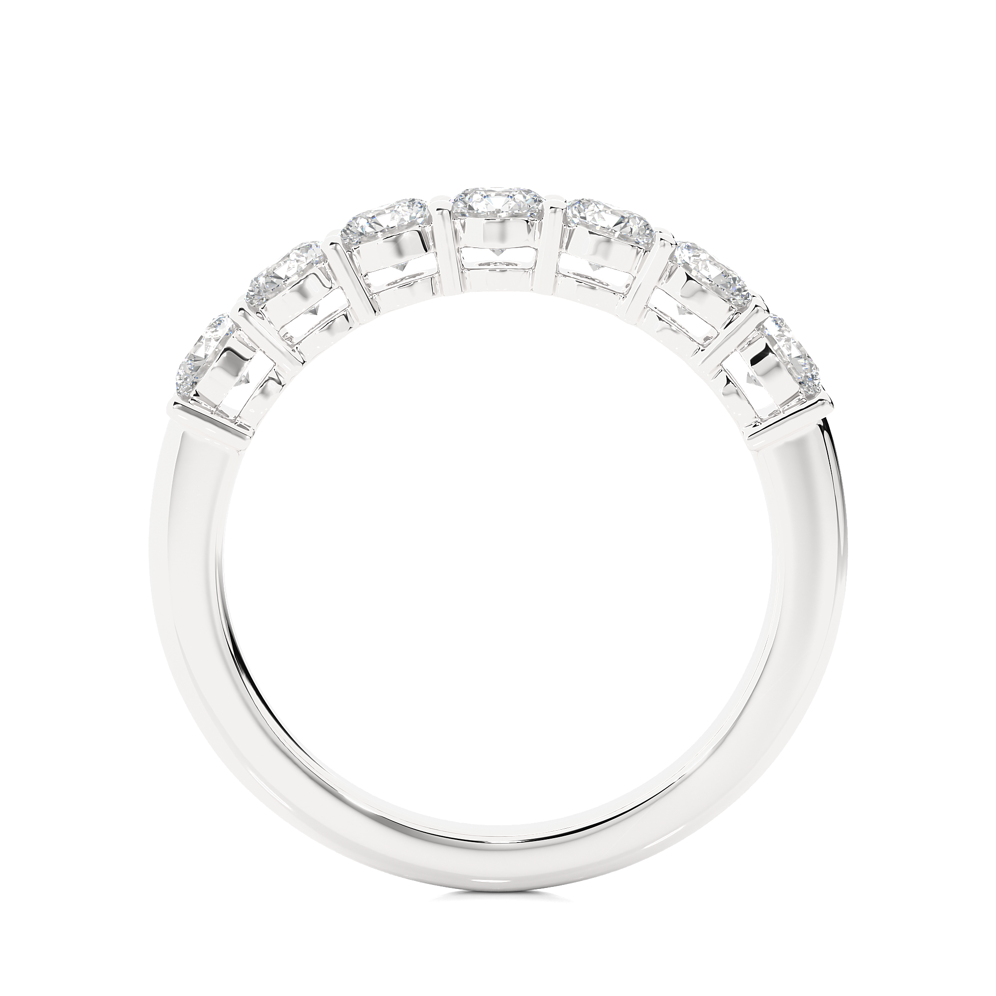 Round Cut Half Eternity Diamond Ring