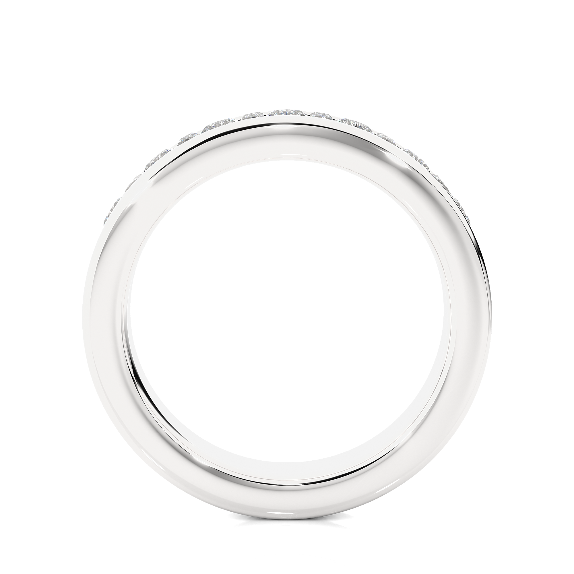 Round and Baguette Cut Lab Grown Diamond Eternity Ring