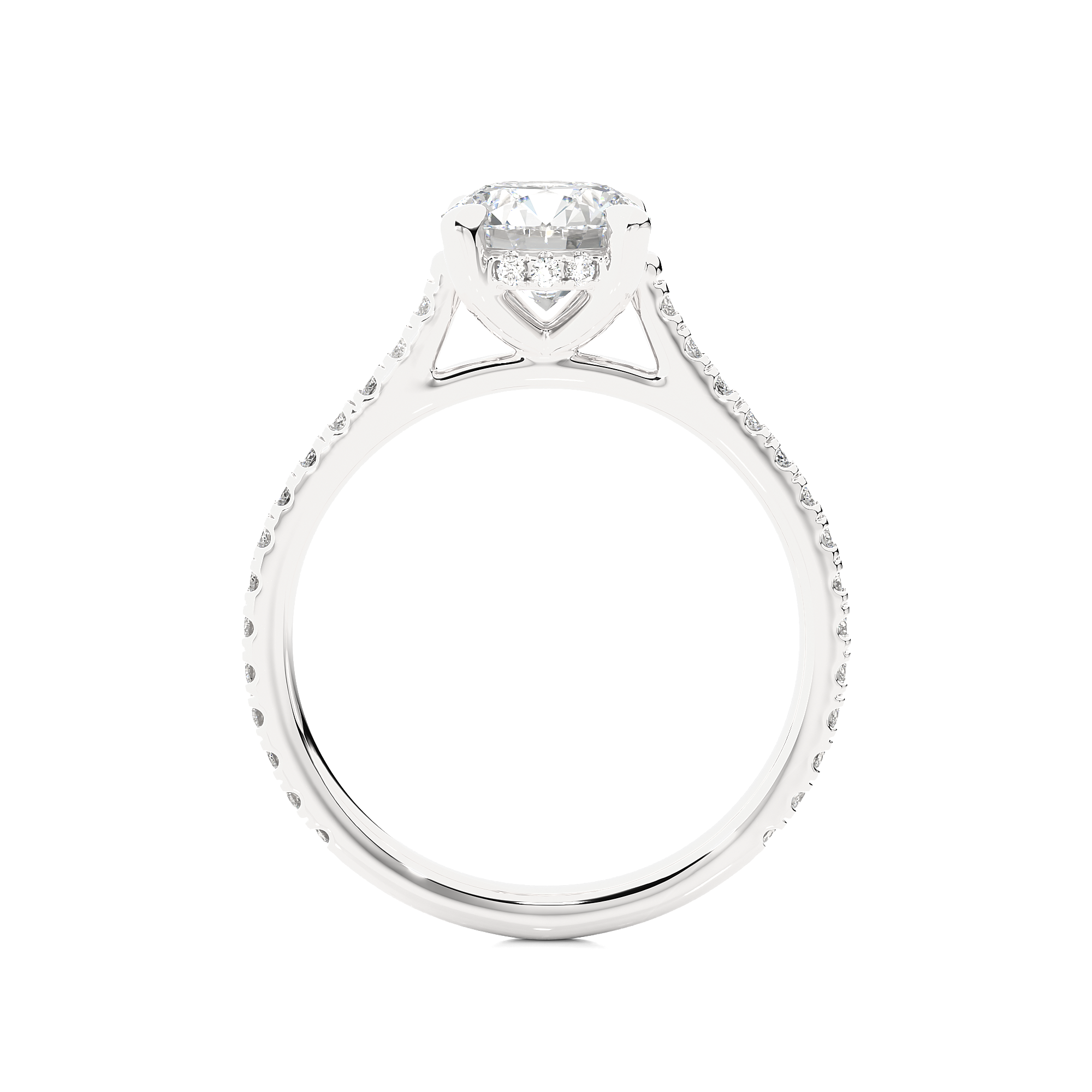 Round Lab Grown Diamond Engagement Ring