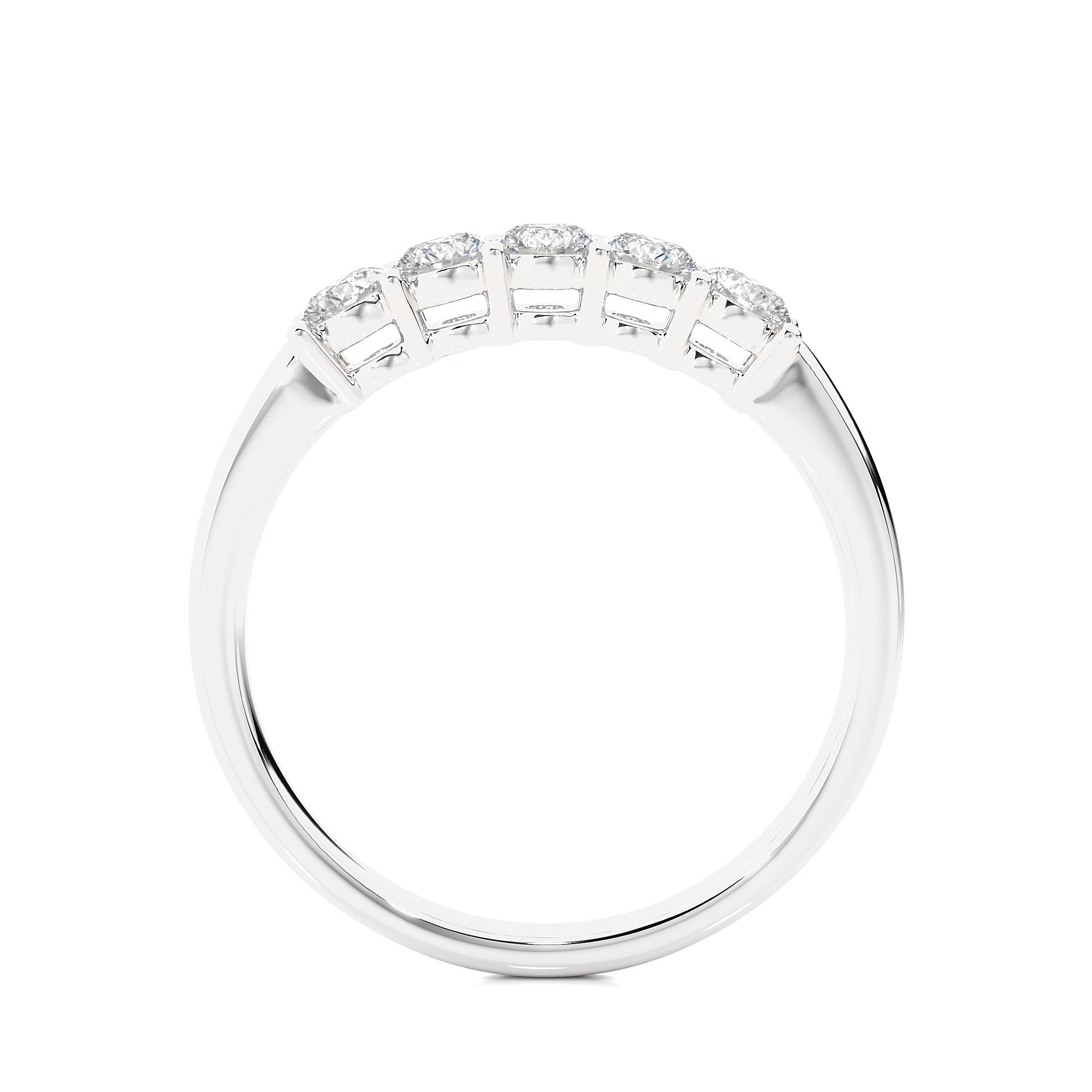 Five Stone Diamond Wedding Band