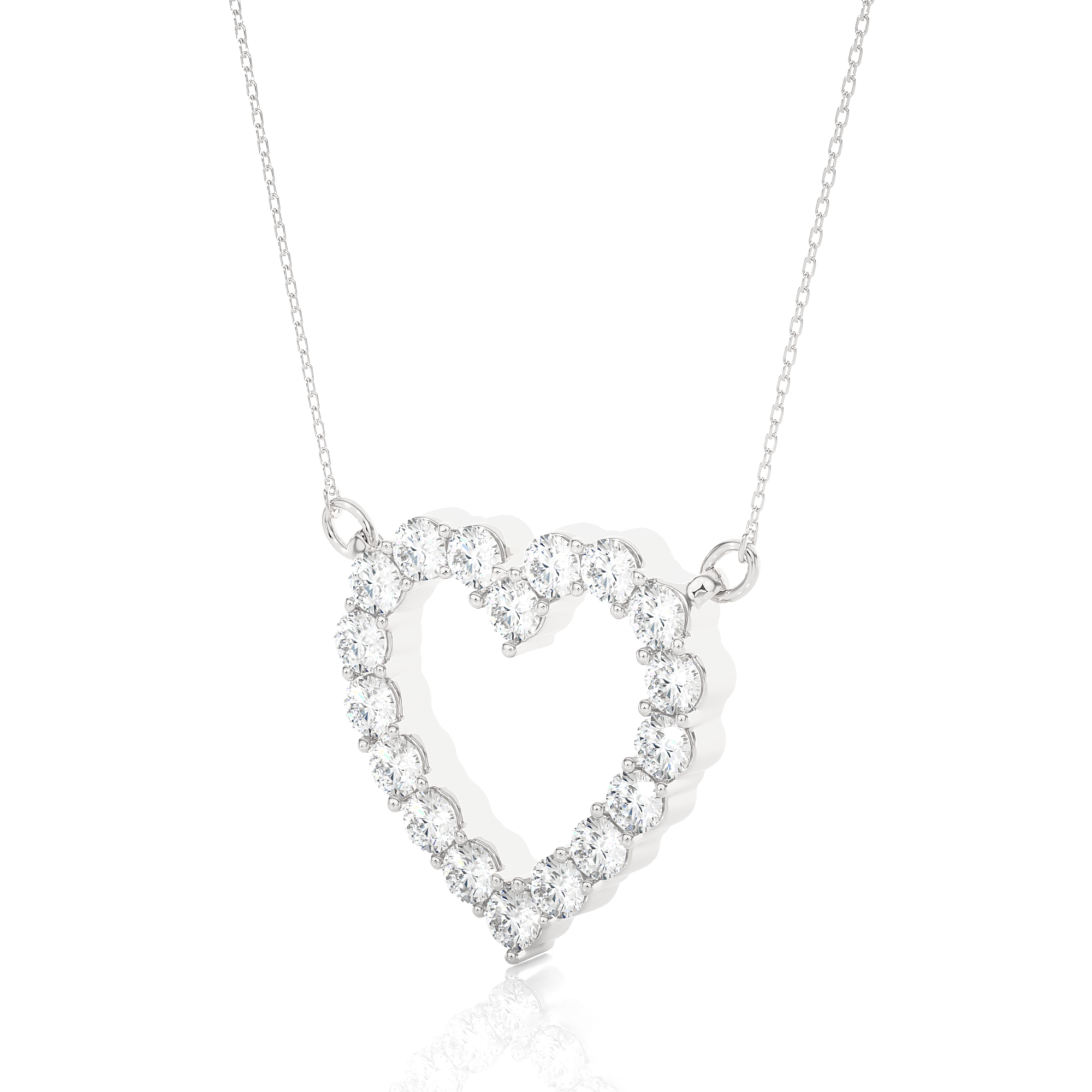 Heart Shape Lab Grown Diamond Pendant Necklace