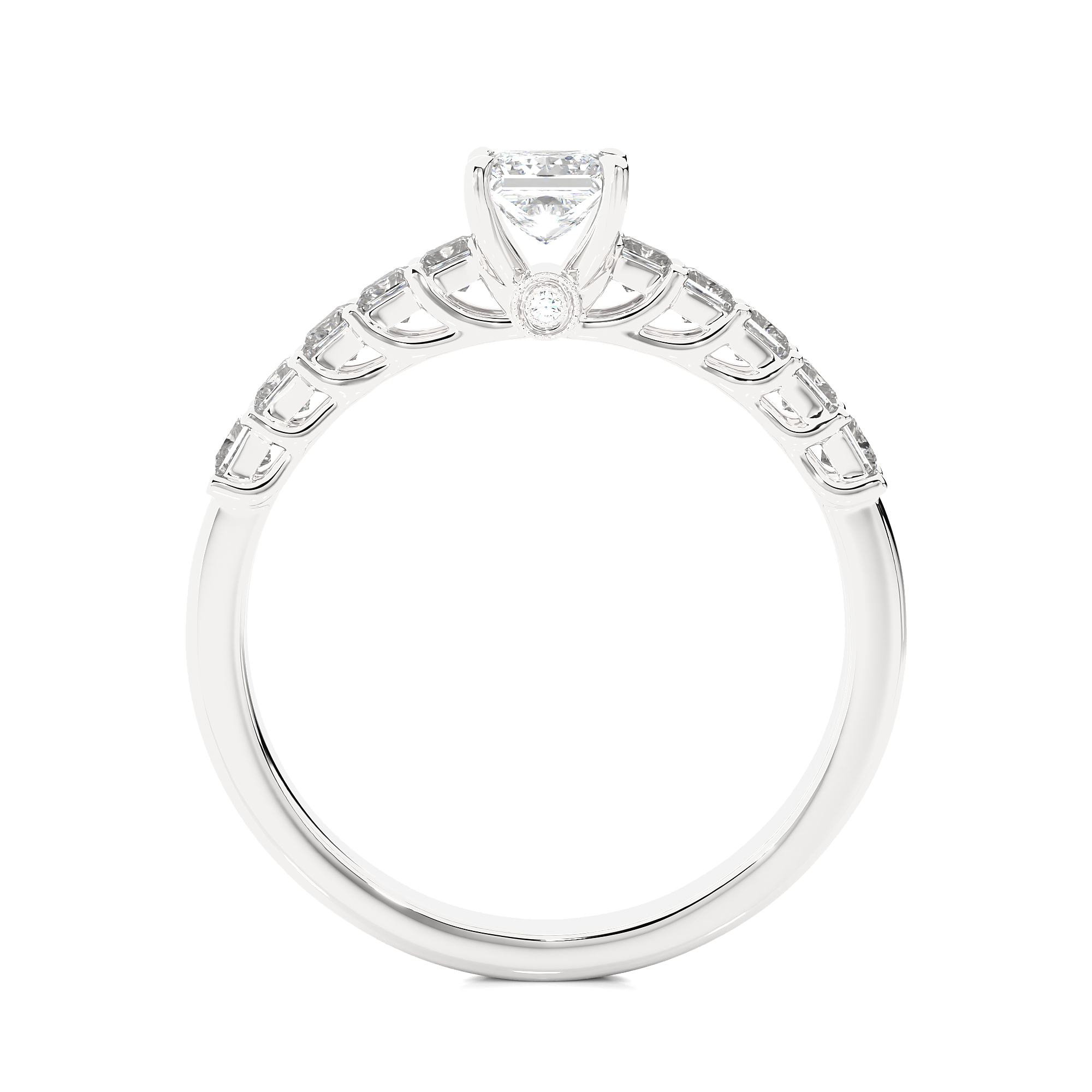 Princess Cut Lab Grown Diamond Engagement Ring