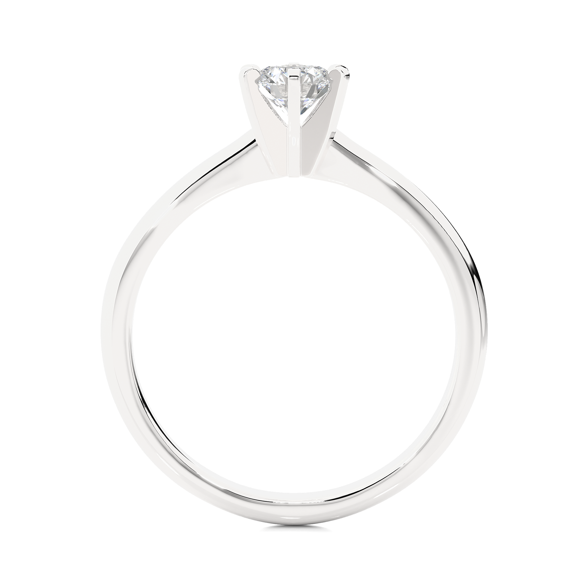 Round Cut Lab Grown Diamond Solitaire Engagement Ring