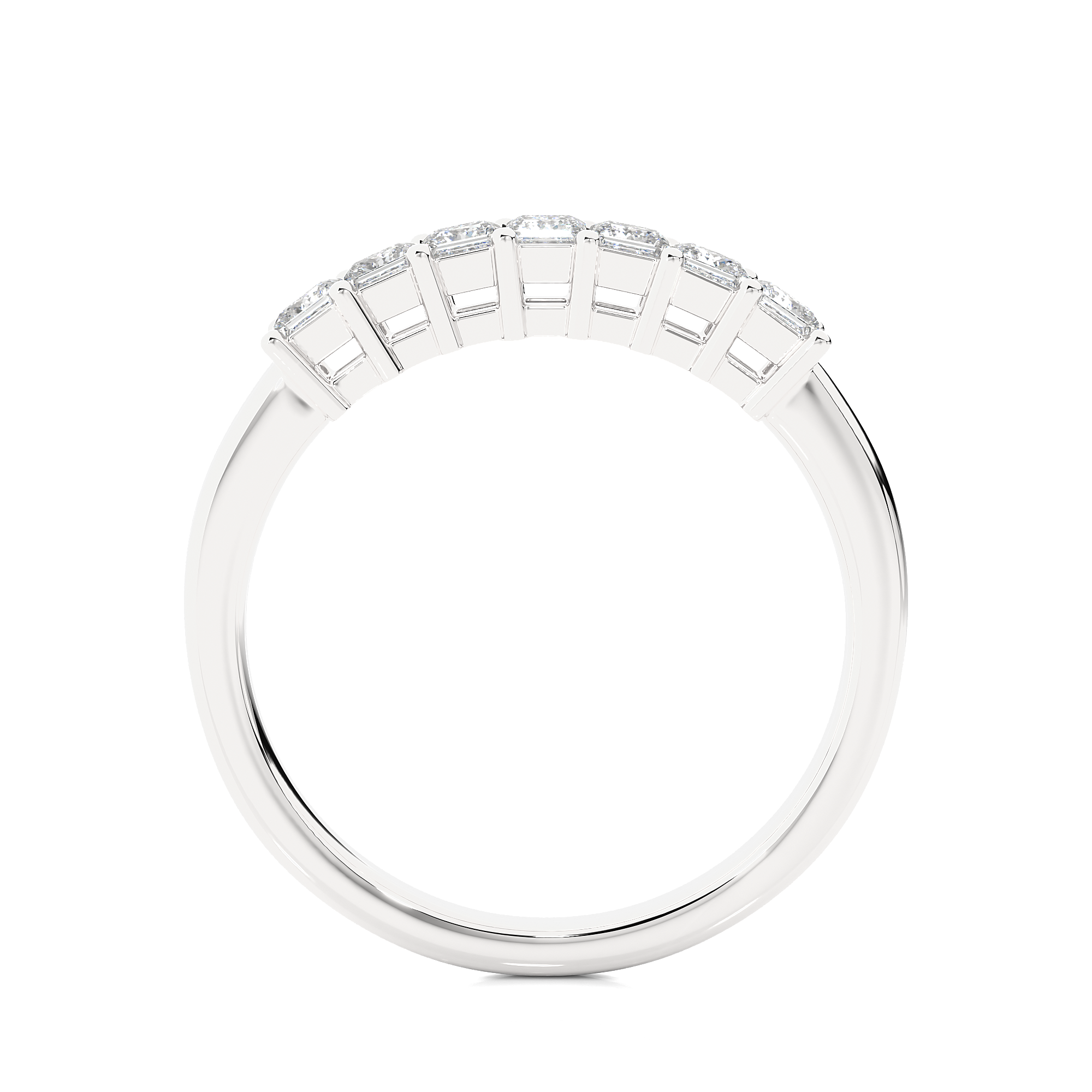 Princess Cut Lab Grown Diamond Wedding Band