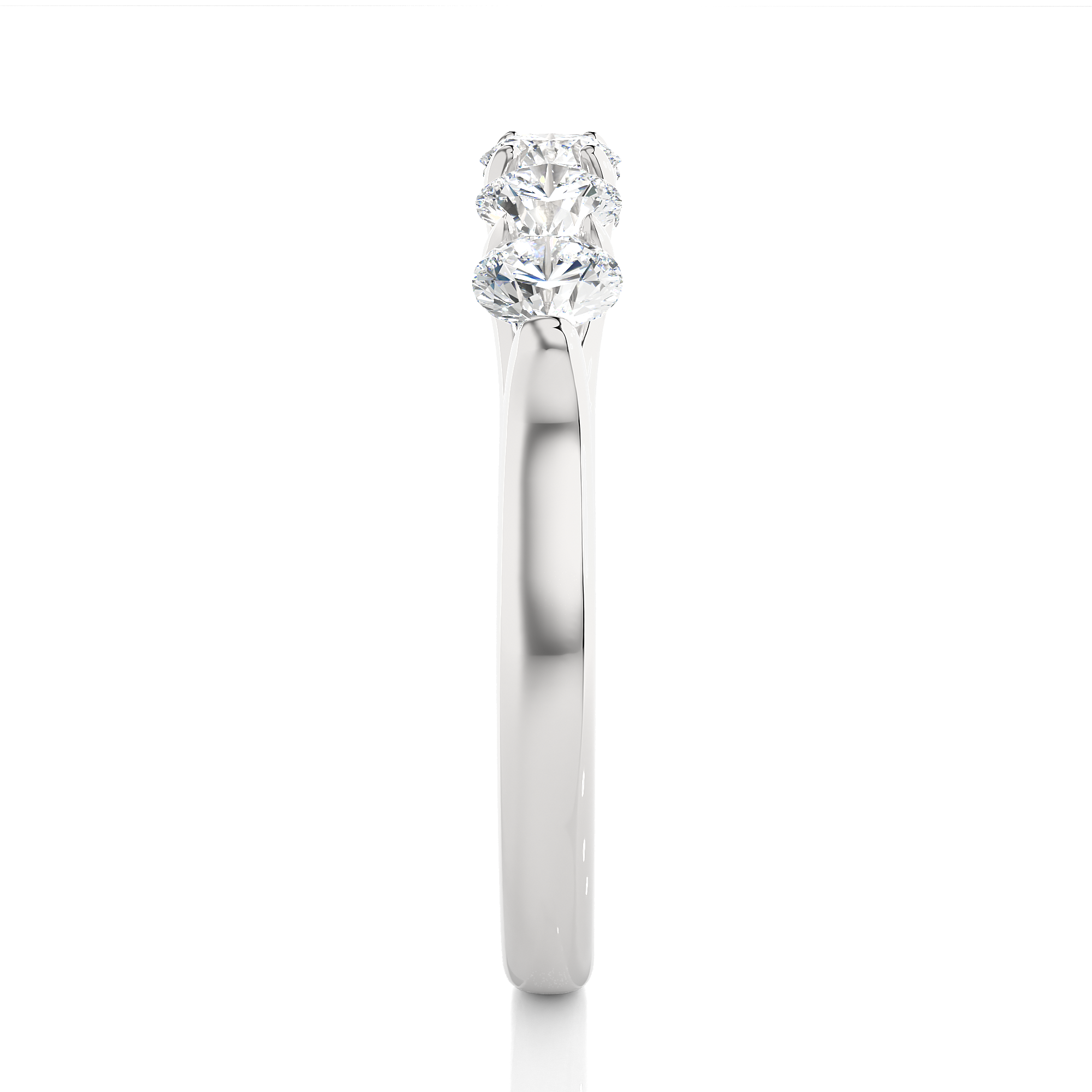 Five Stone Diamond Wedding Band