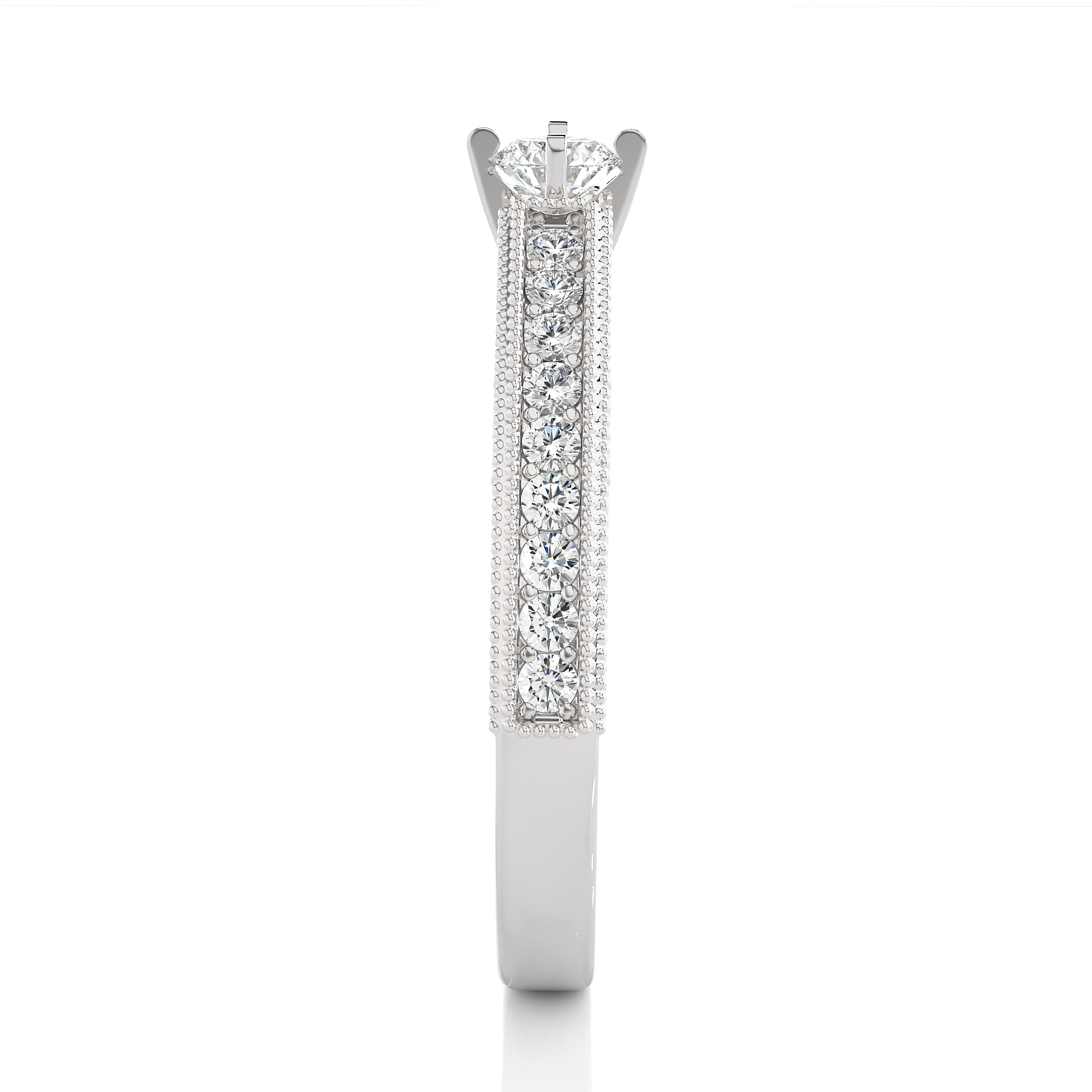 Vintage Style Diamond Engagement Ring
