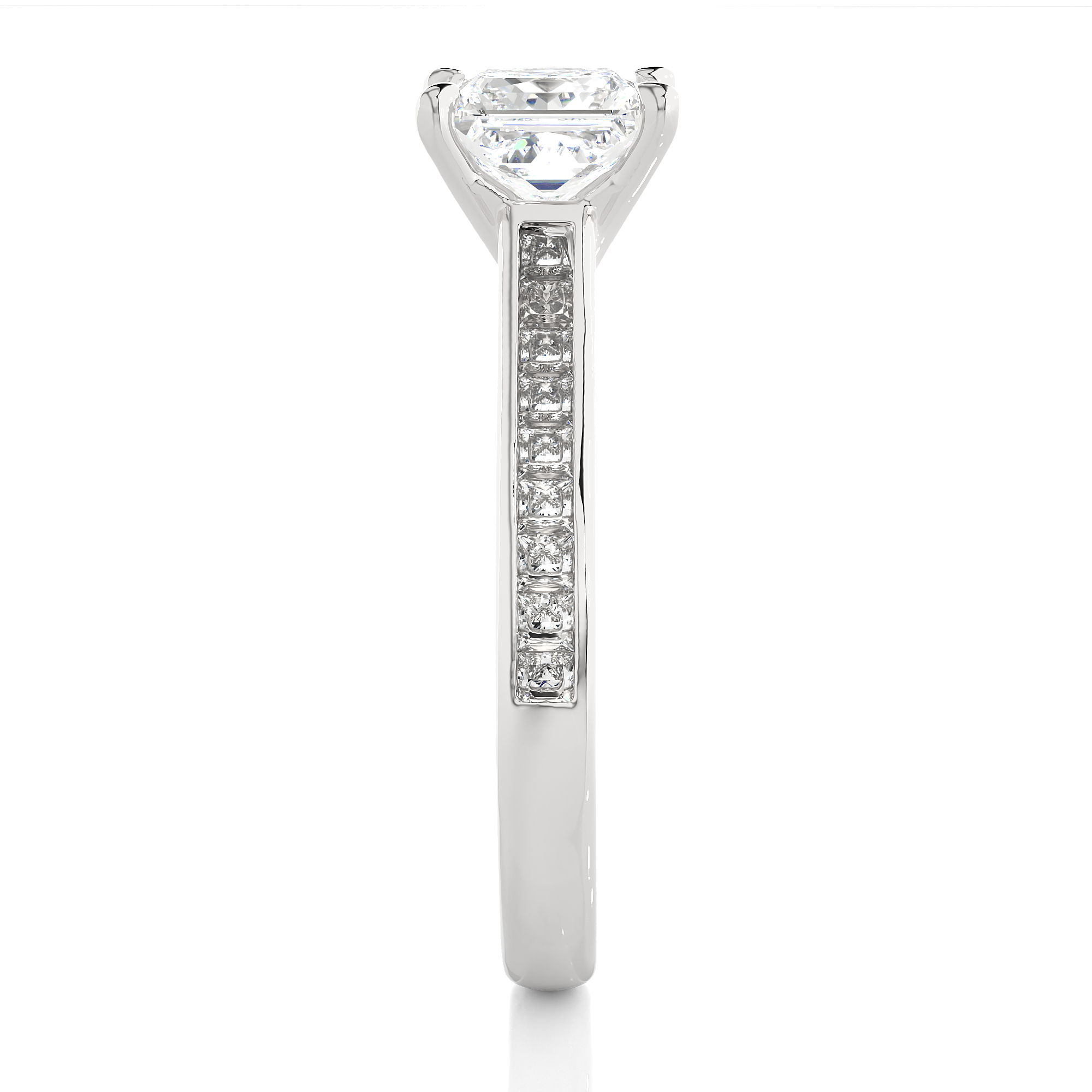 Princess Cut Lab Grown Diamond Engagement Ring