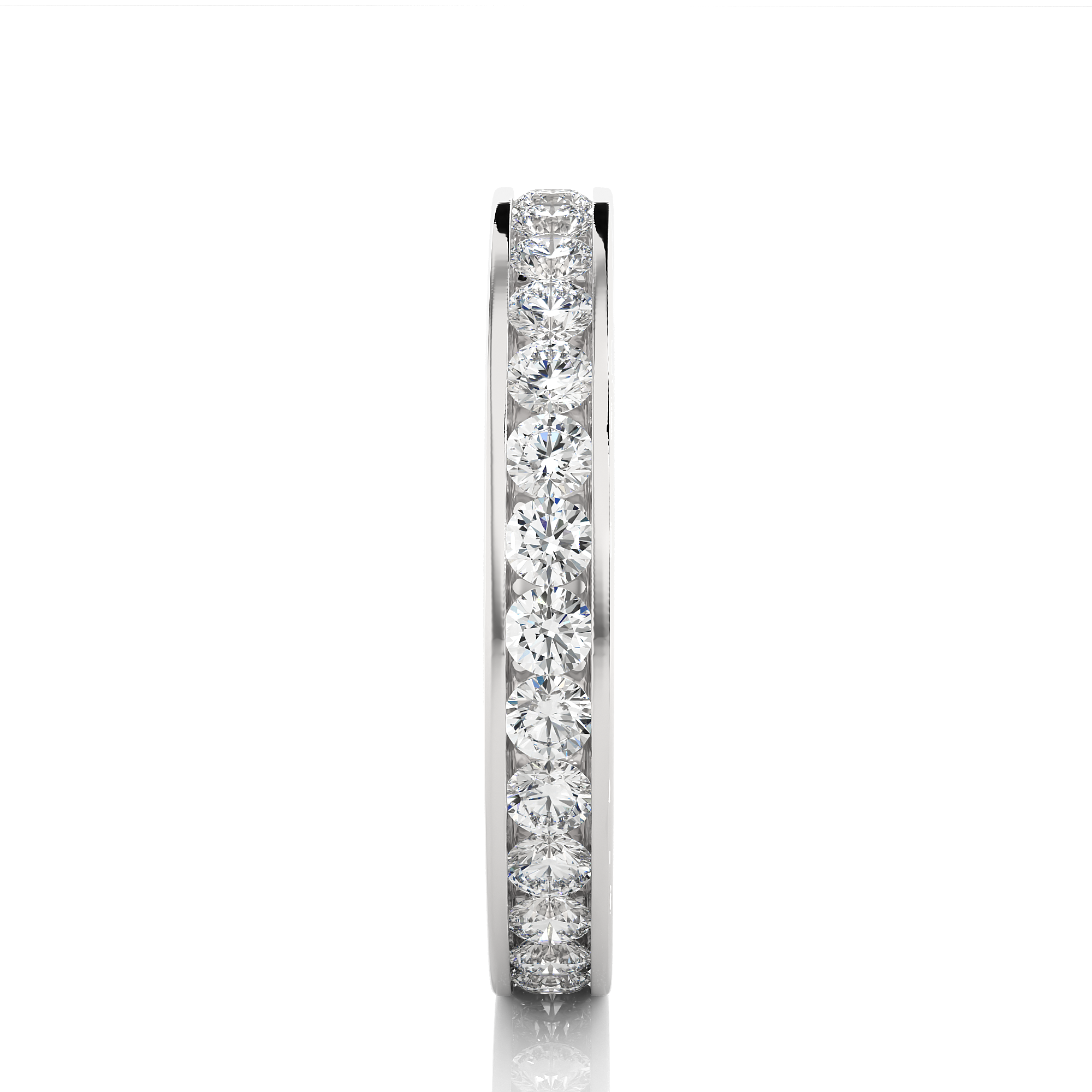 Channel Set Classic Diamond Eternity Wedding Band