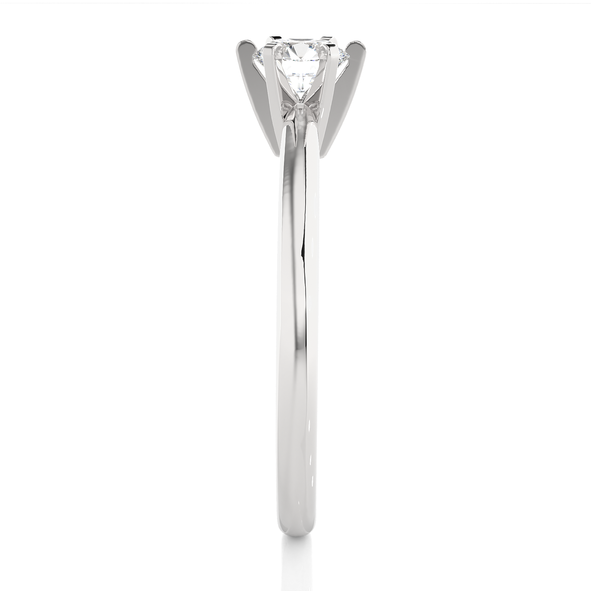 Round Cut Lab Grown Diamond Solitaire Engagement Ring