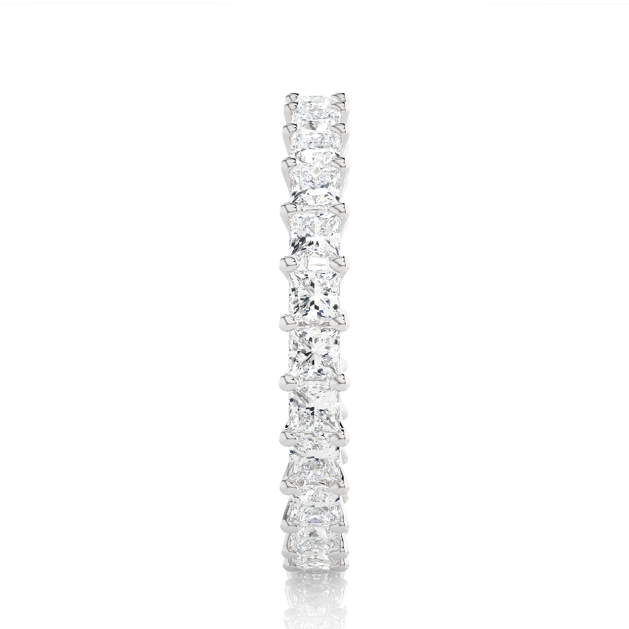 Princess Lab Diamond Eternity Wedding Band