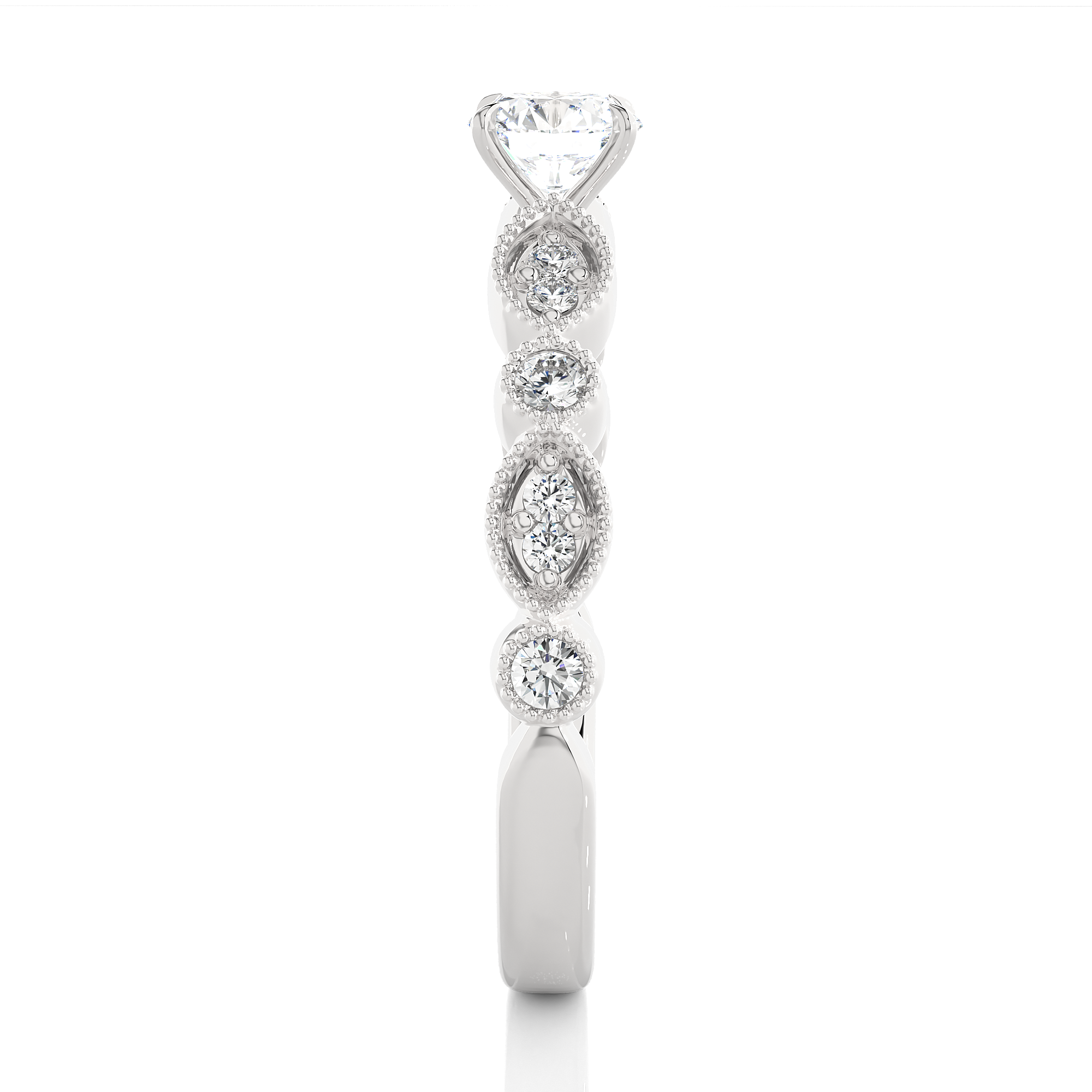 Floral Inspired Diamond Engagement Ring